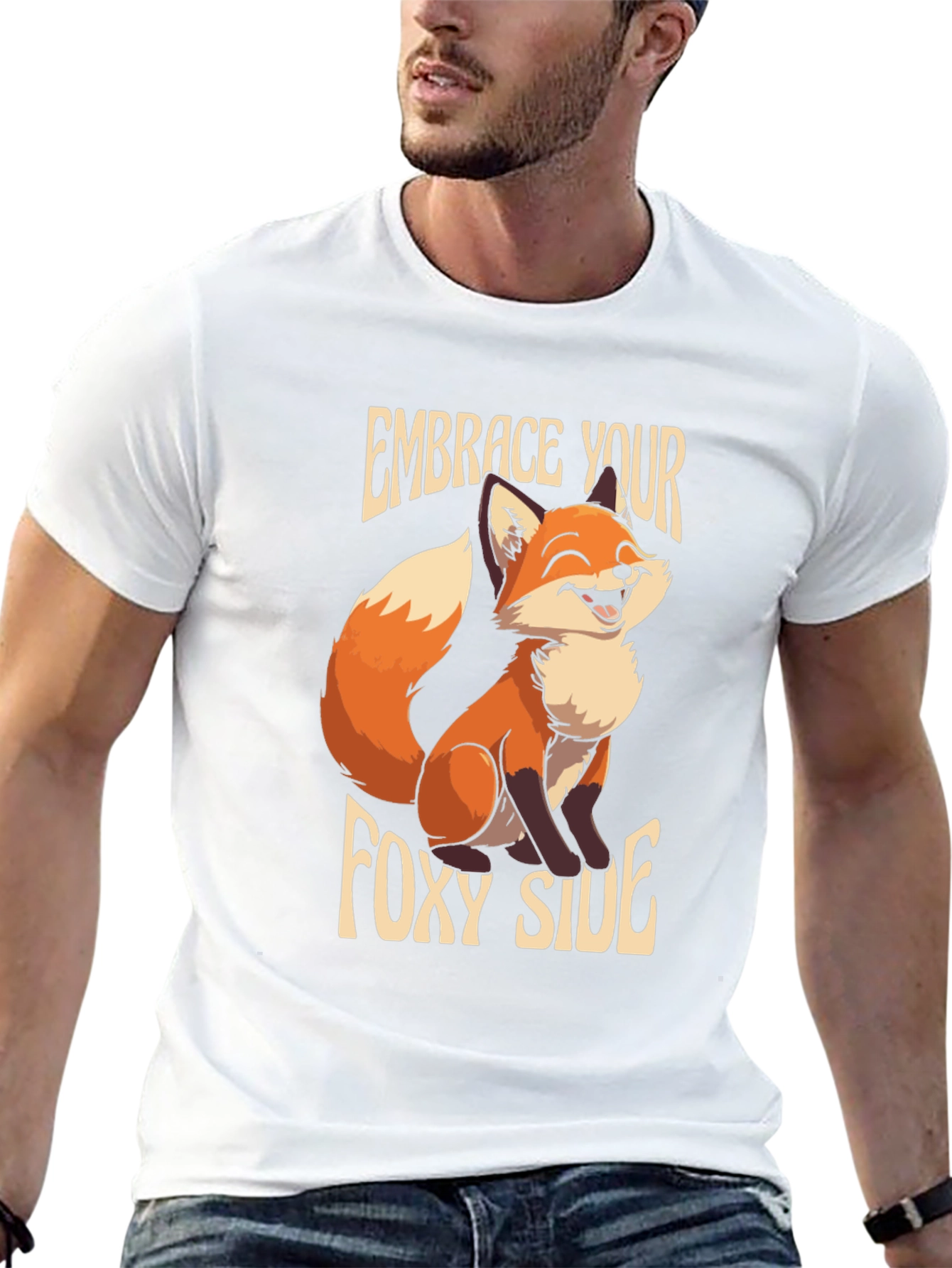 Embrace Your Foxy Side Black Graphic Tee