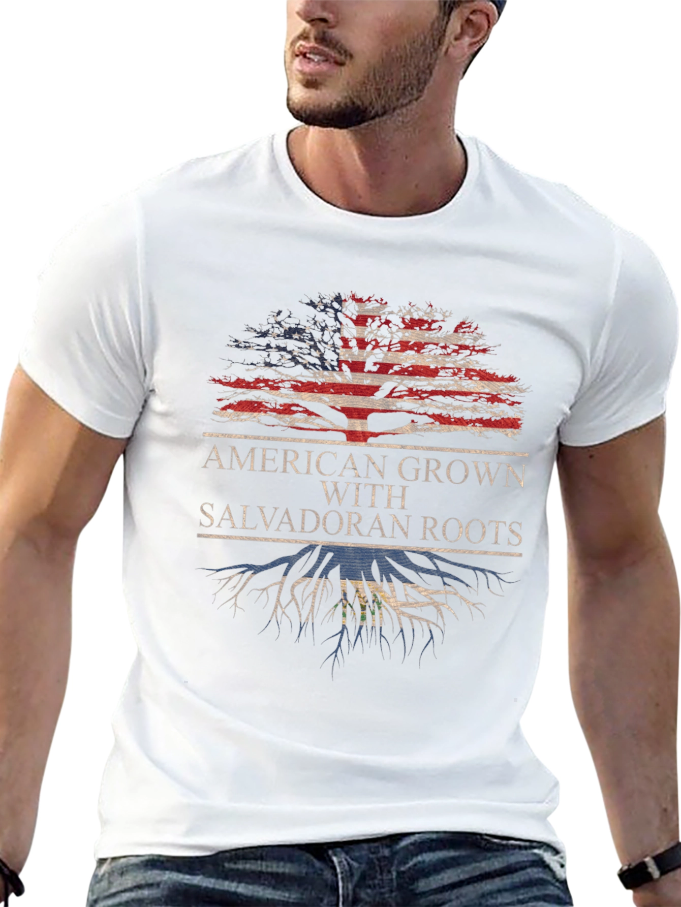 American Grown with Salvadoran Roots Tee