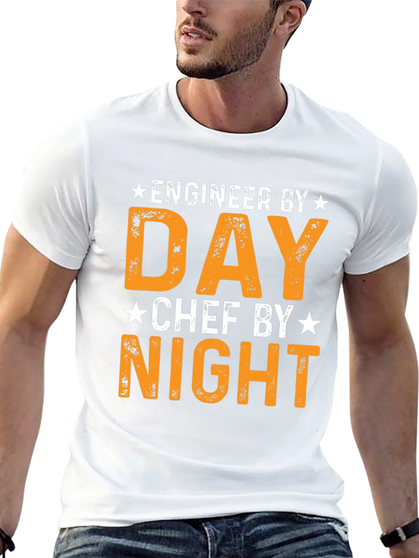 Engineer by Day Chef by Night Black T-Shirt