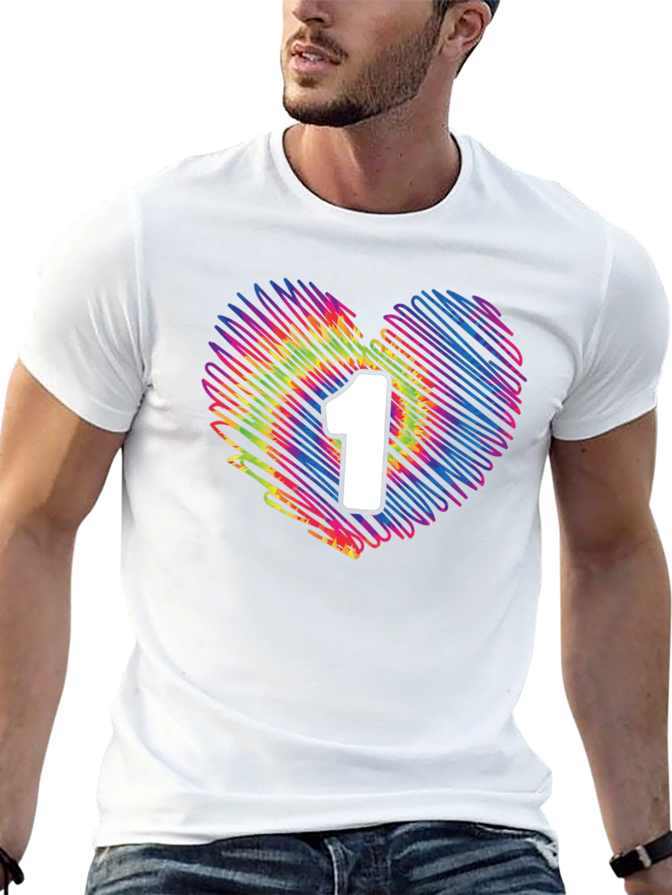 Heart Number 1 Tie-Dye T-Shirt