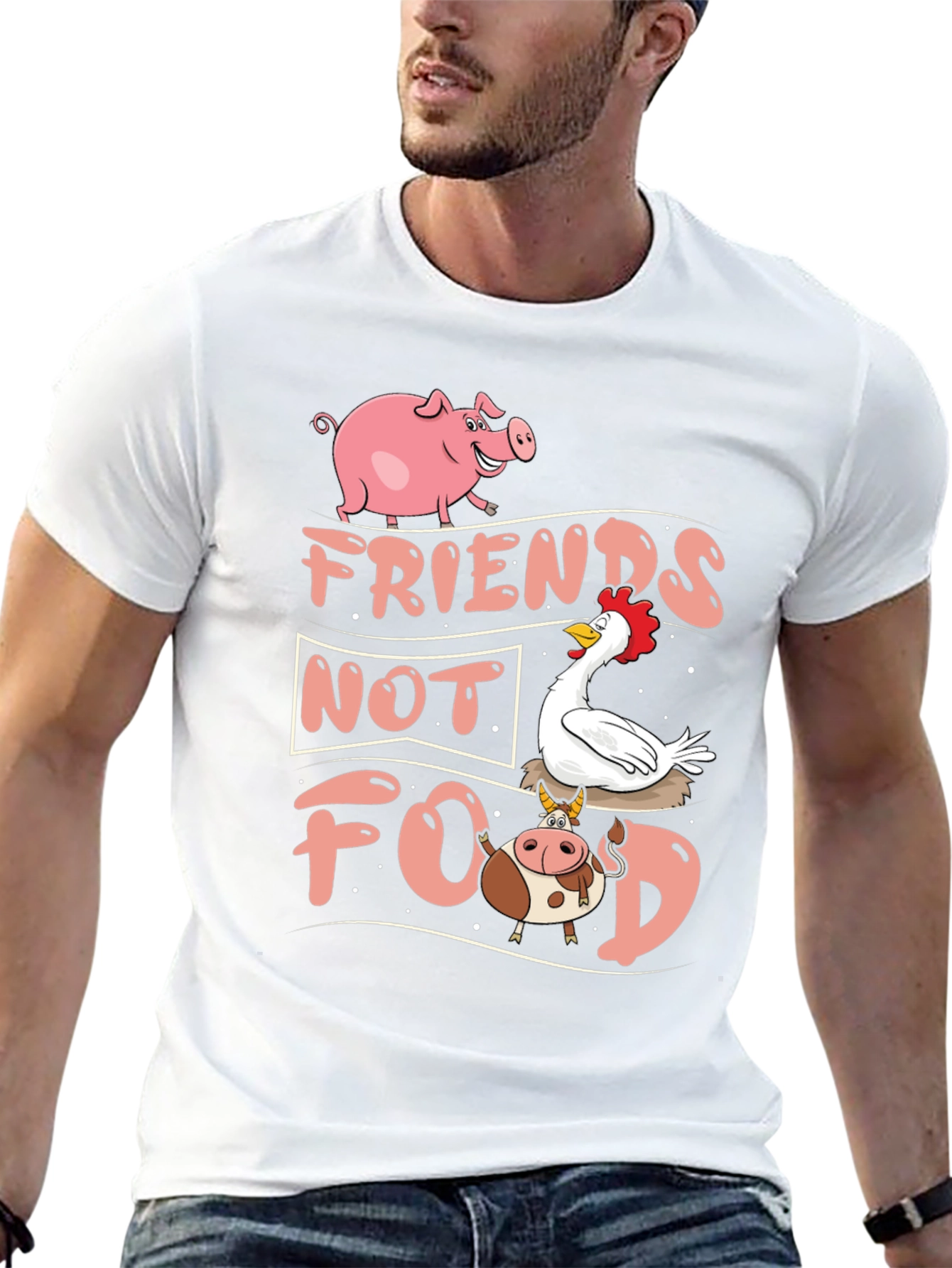 Friends Not Food Graphic T-Shirt