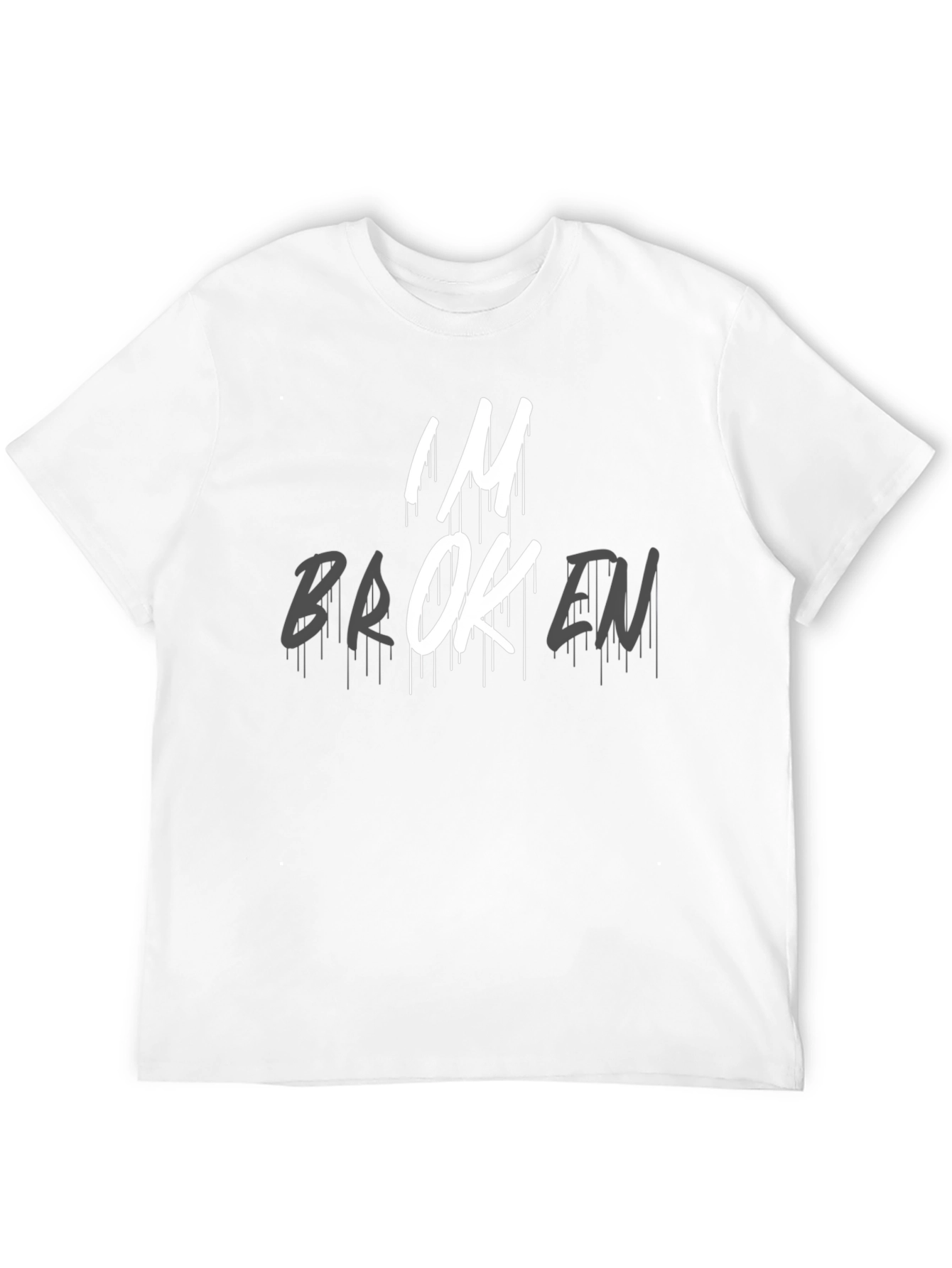 Im Broken Graphic Tee - Expressive Black T-Shirt