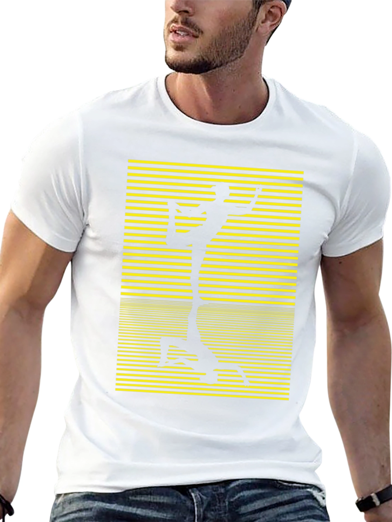 Yoga Silhouette Graphic Tee - Black Cotton Blend