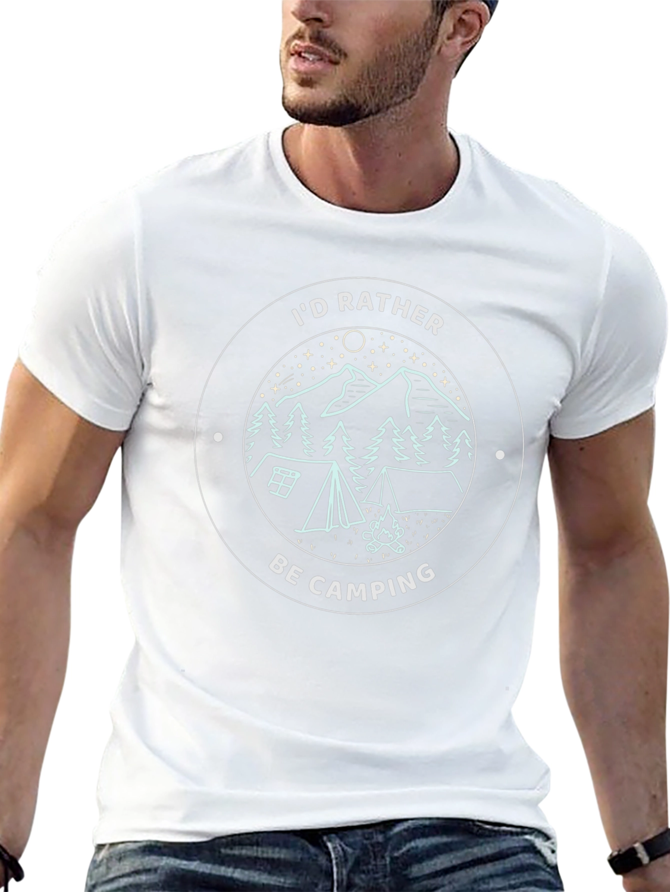Camping Graphic Tee - Id Rather Be Camping T-Shirt