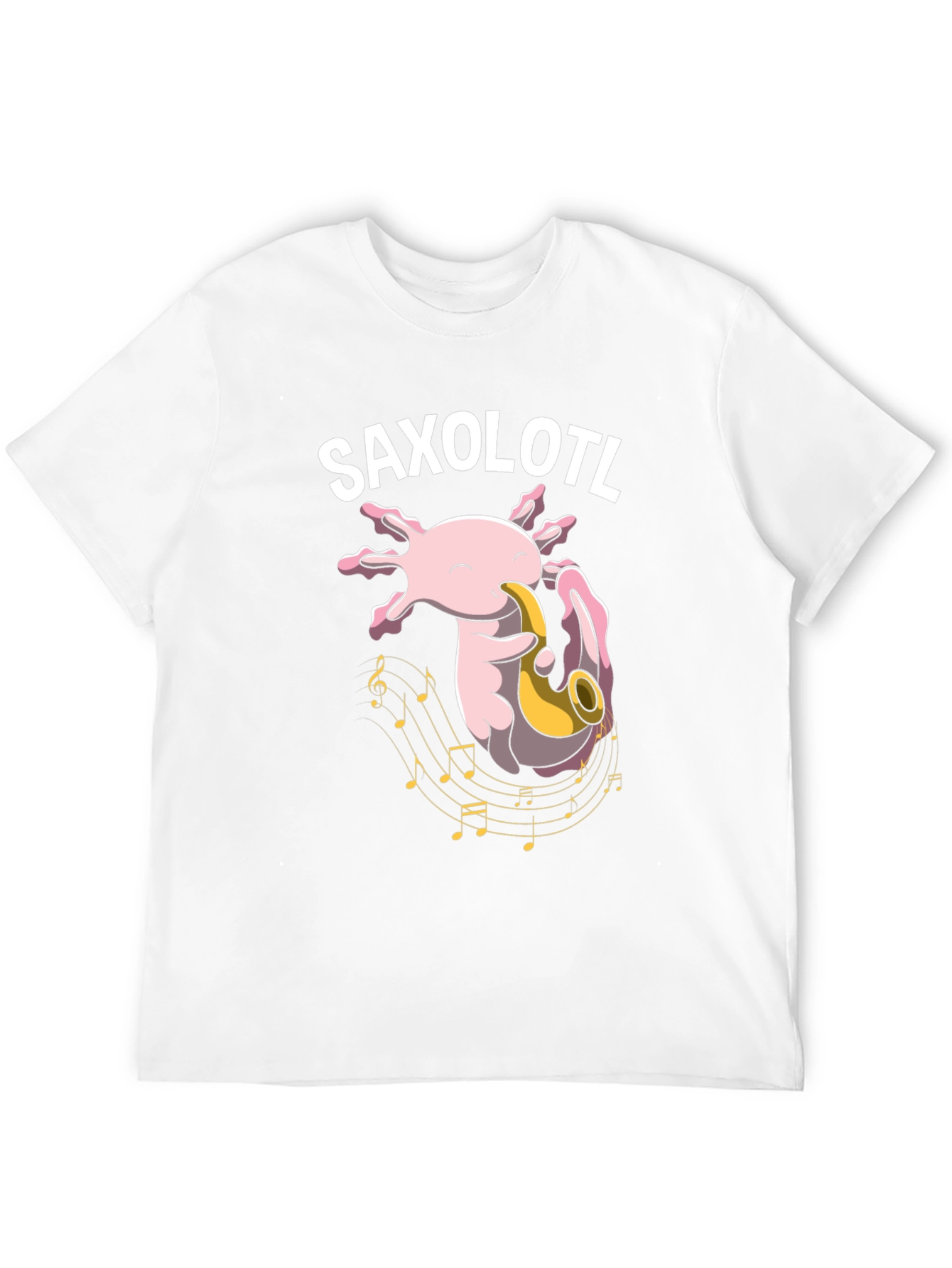 Saxolotl T-Shirt - Axolotl Saxophone Player Tee