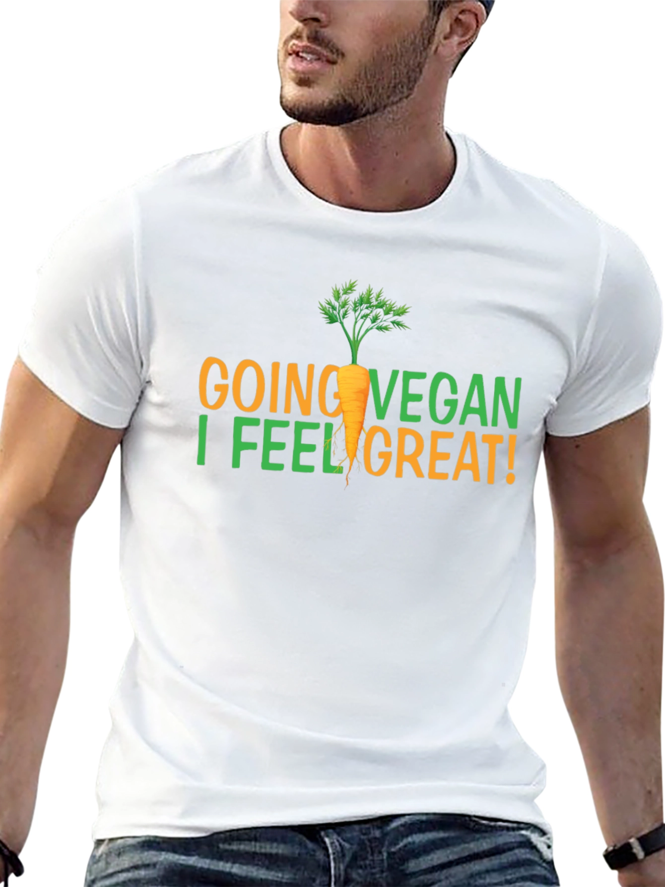 Vegan Graphic T-Shirt - Going Vegan I Feel Great!