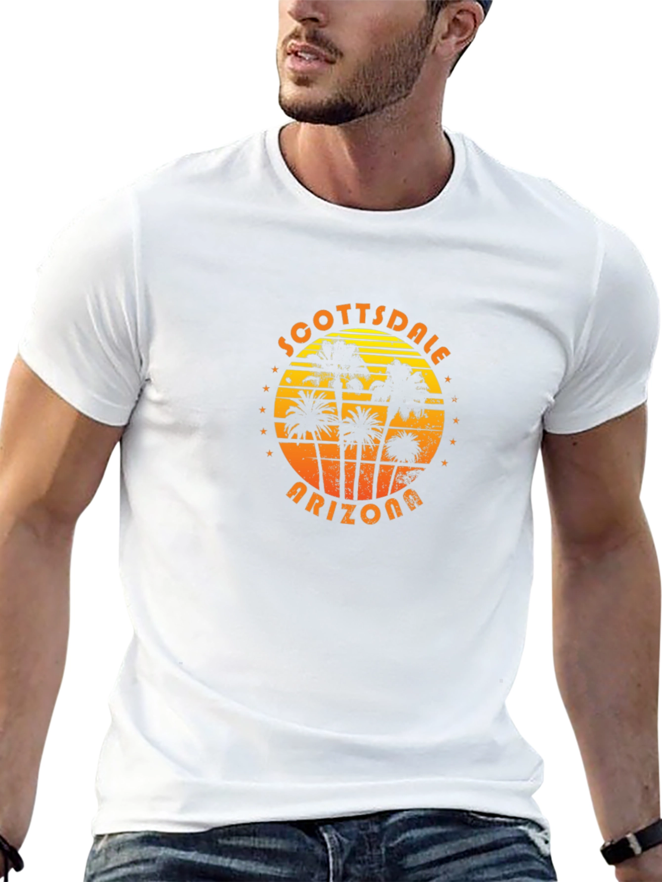 Scottsdale Arizona Palm Tree Black T-Shirt
