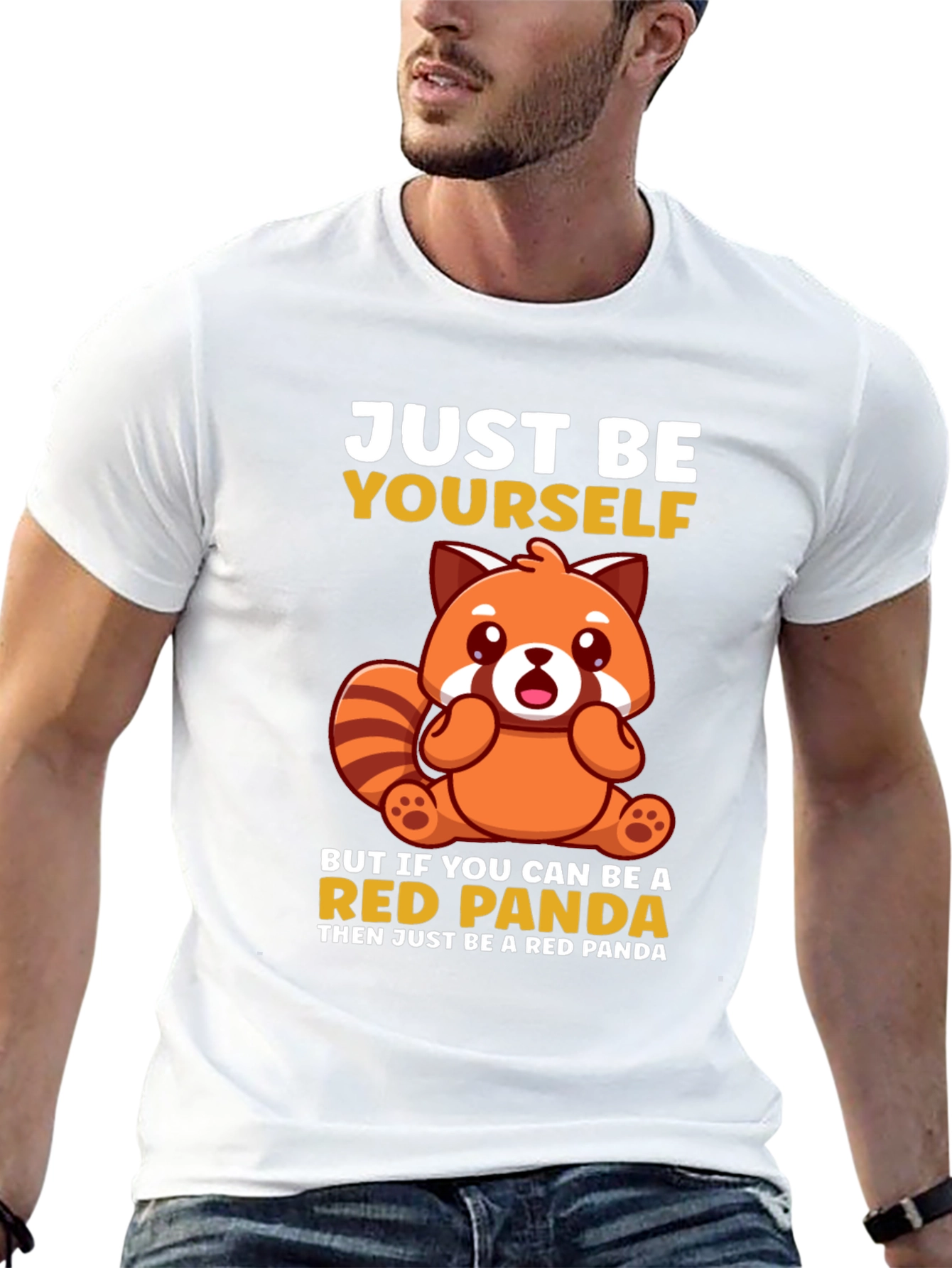 Red Panda Graphic T-Shirt - Just Be Yourself
