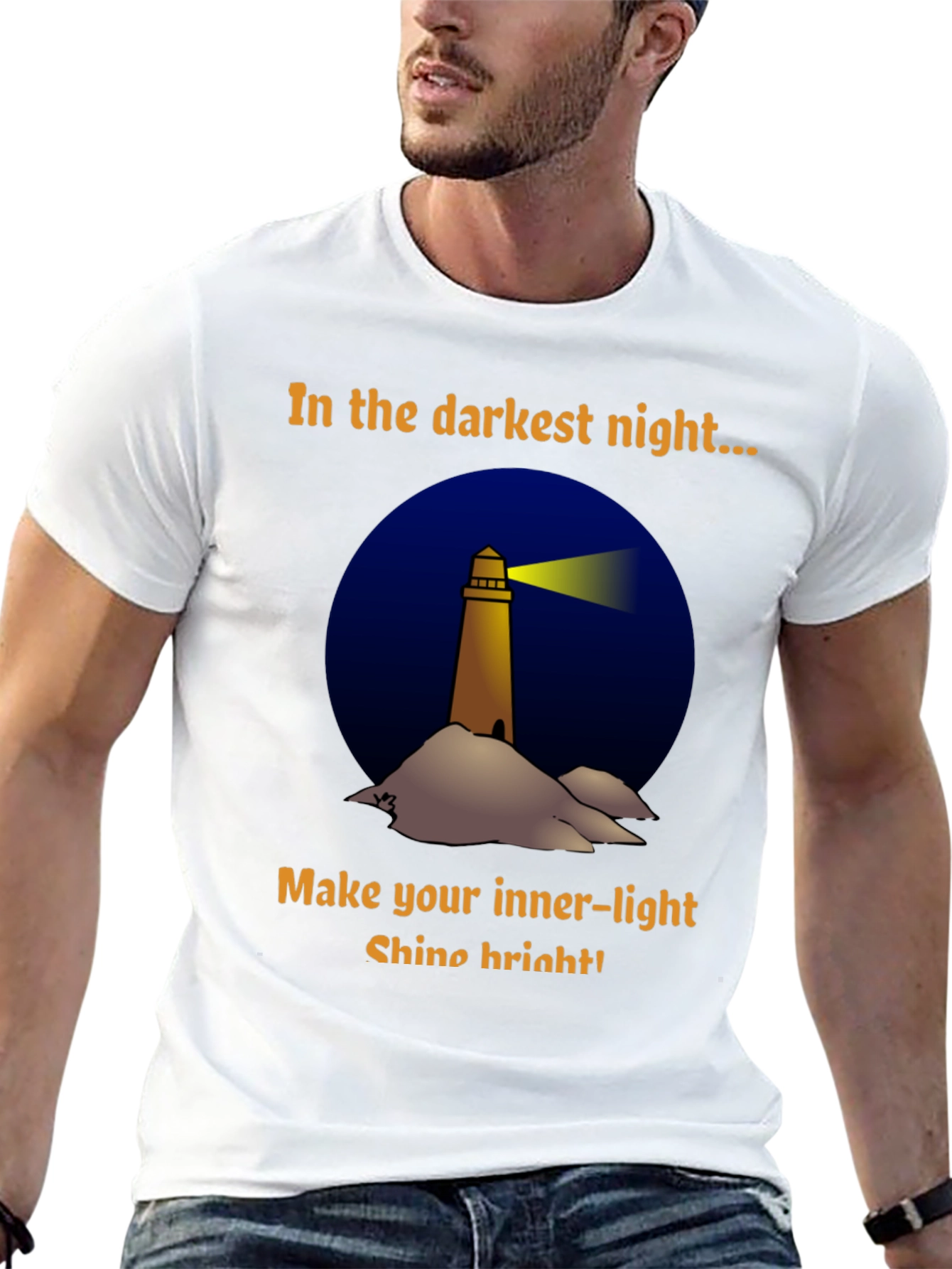 In The Darkest Night Lighthouse Graphic T-Shirt