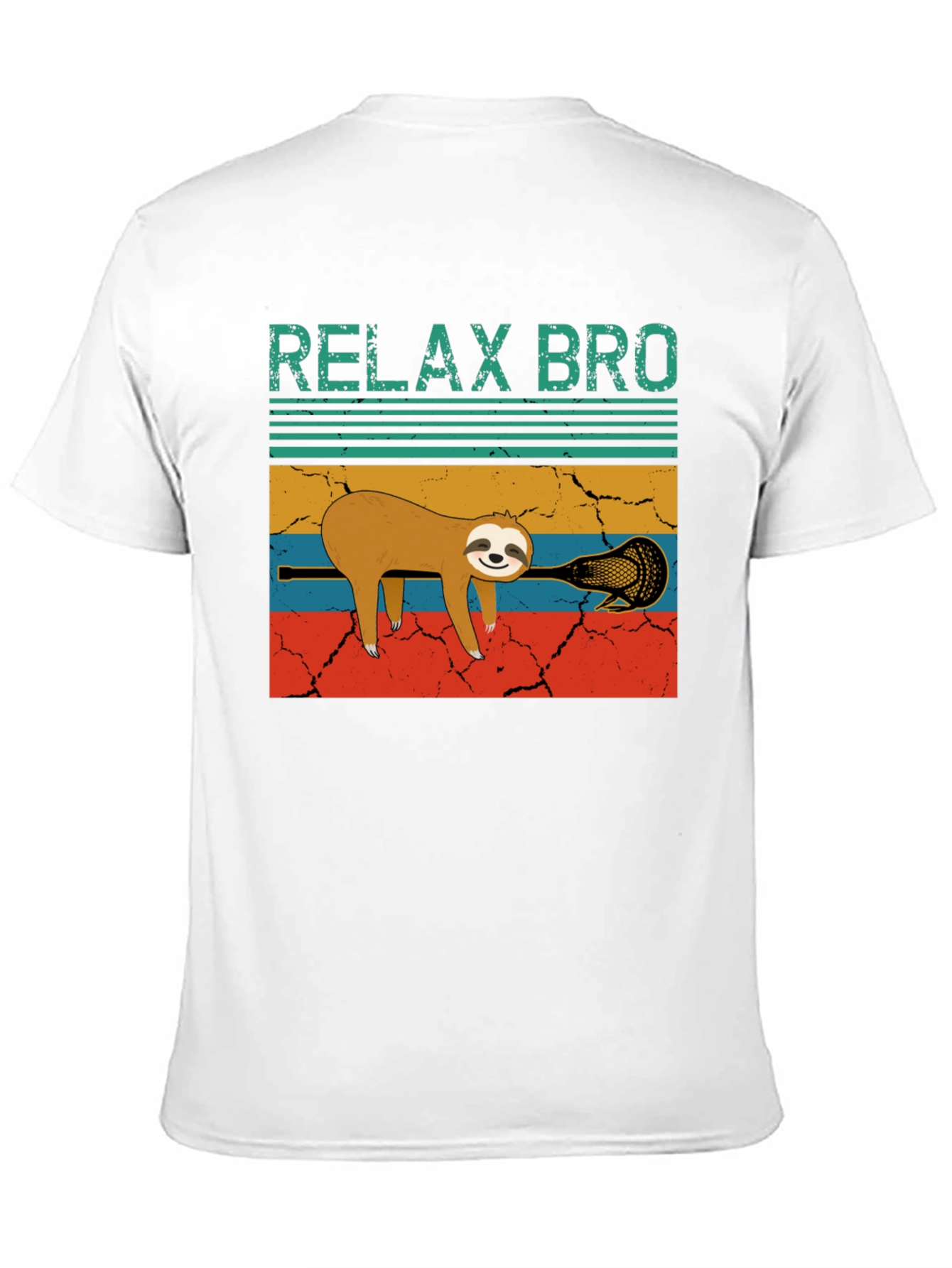 Relax Bro Sloth Lacrosse Graphic Tee