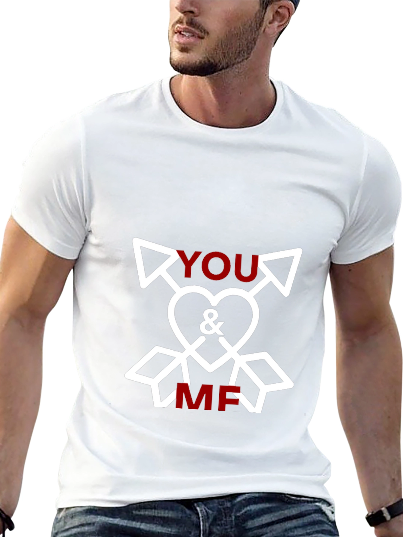 You & Me Heart Arrows Graphic Tee