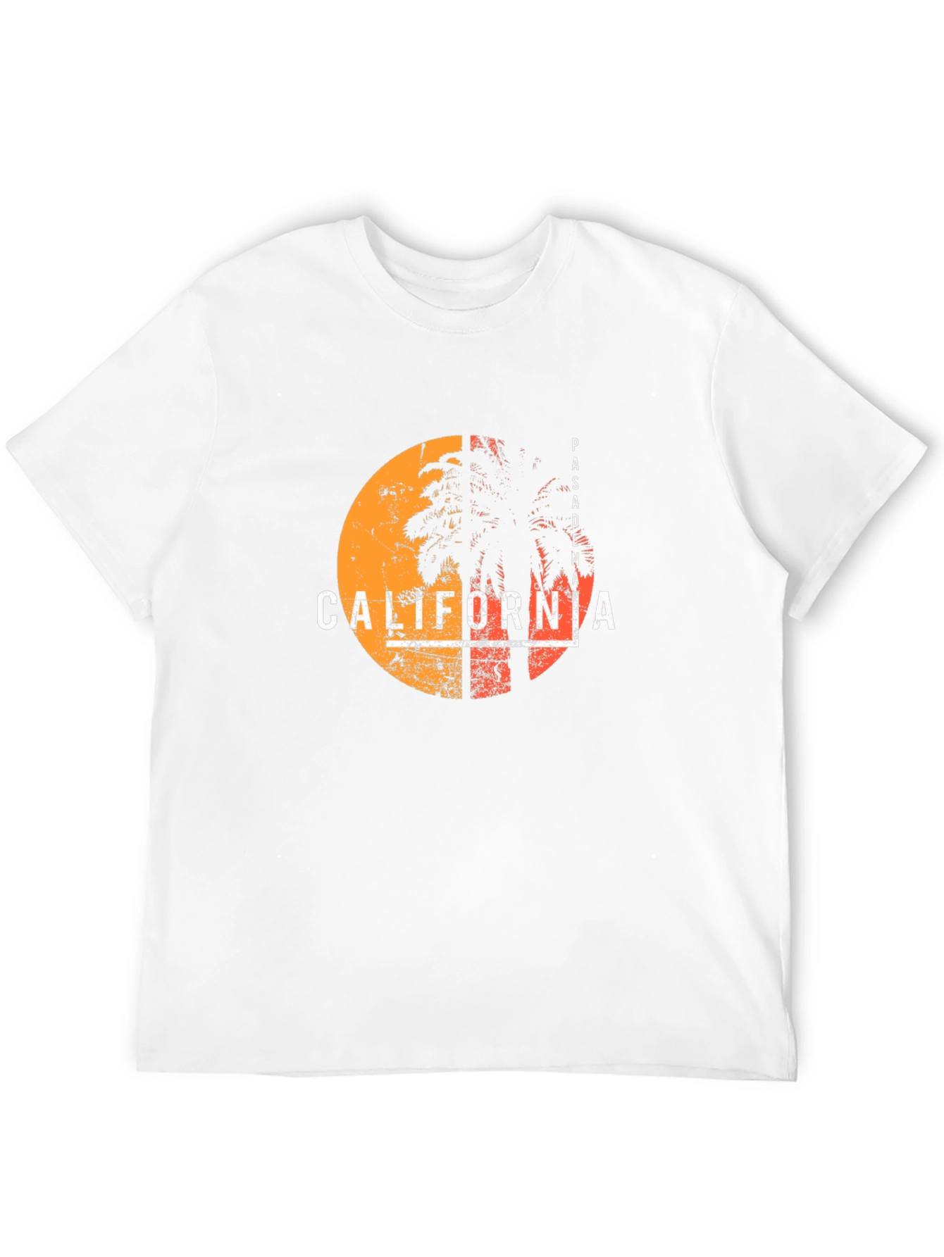 California Sunset T-Shirt - Retro Palm Tree Design
