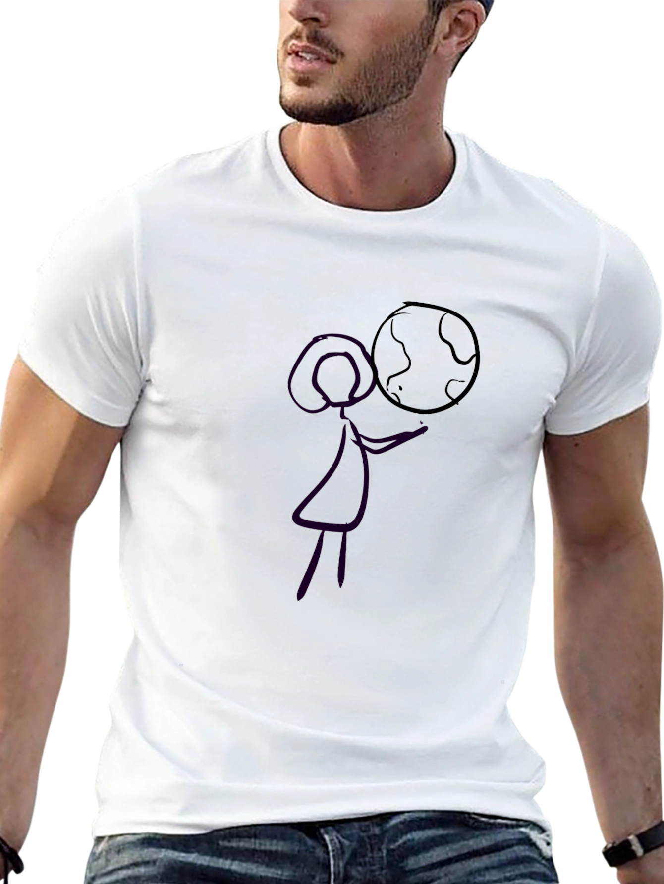 Planet in Hand Tee - Unique Graphic T-Shirt