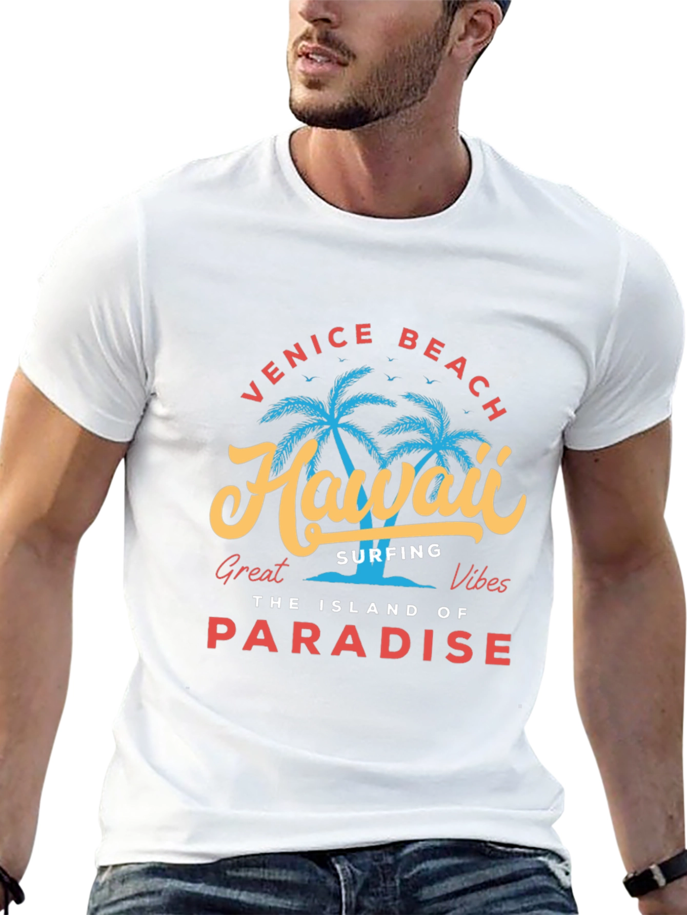 Venice Beach Hawaii Paradise Graphic T-Shirt