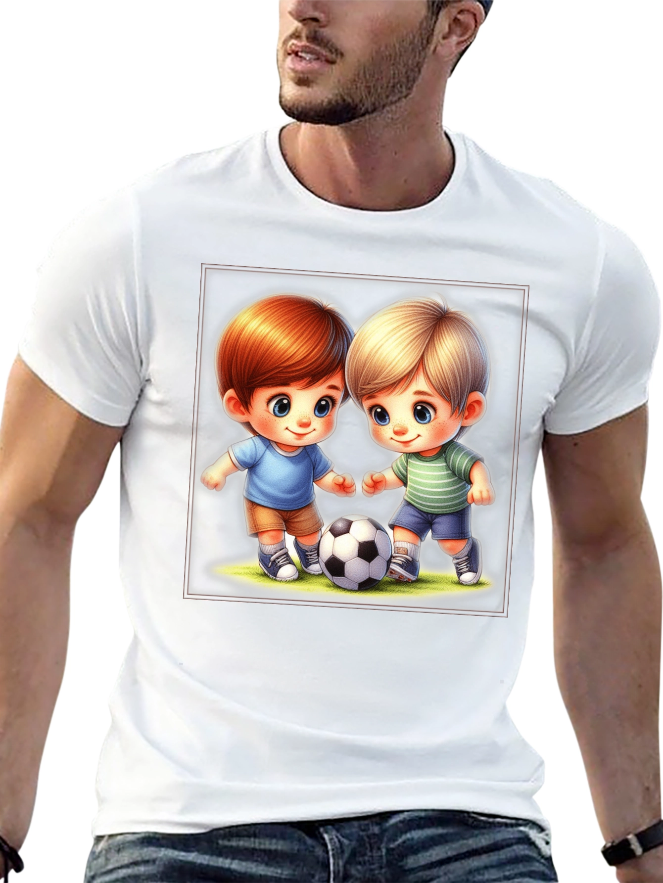 Cartoon Boys Soccer T-Shirt