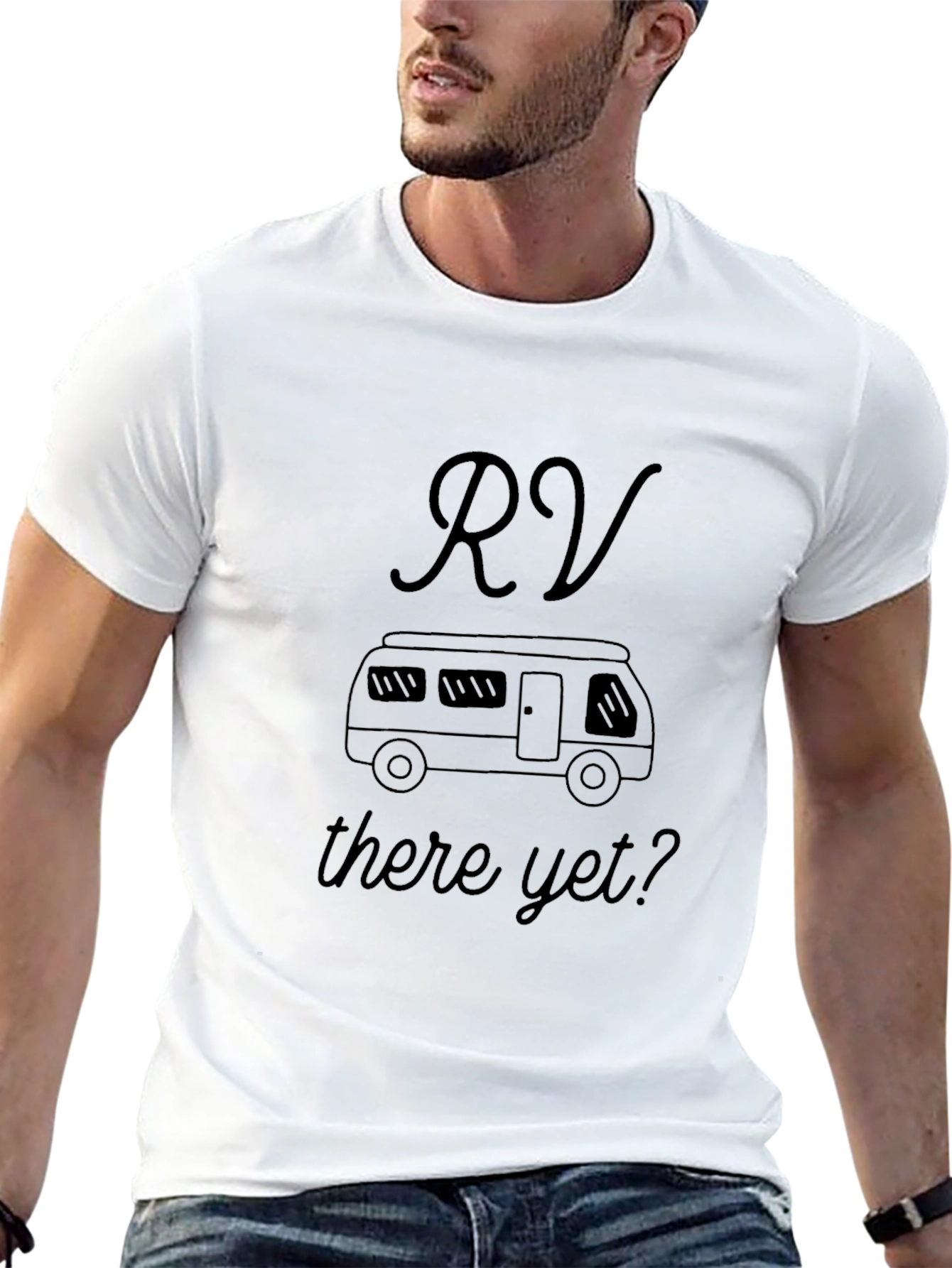 RV There Yet? Black T-Shirt - Road Trip Adventure
