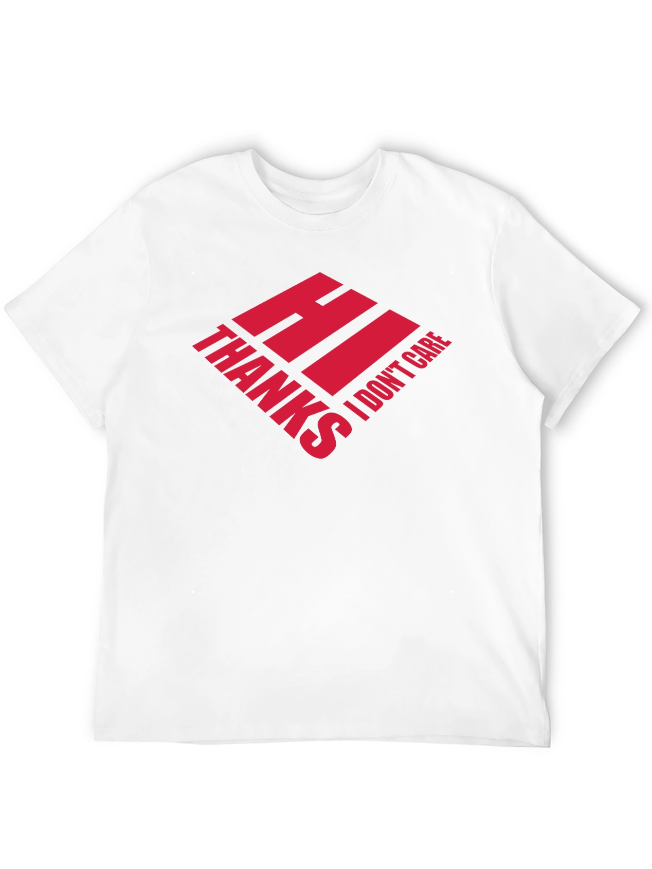 Hi Thanks I Dont Care Graphic Tee - Black