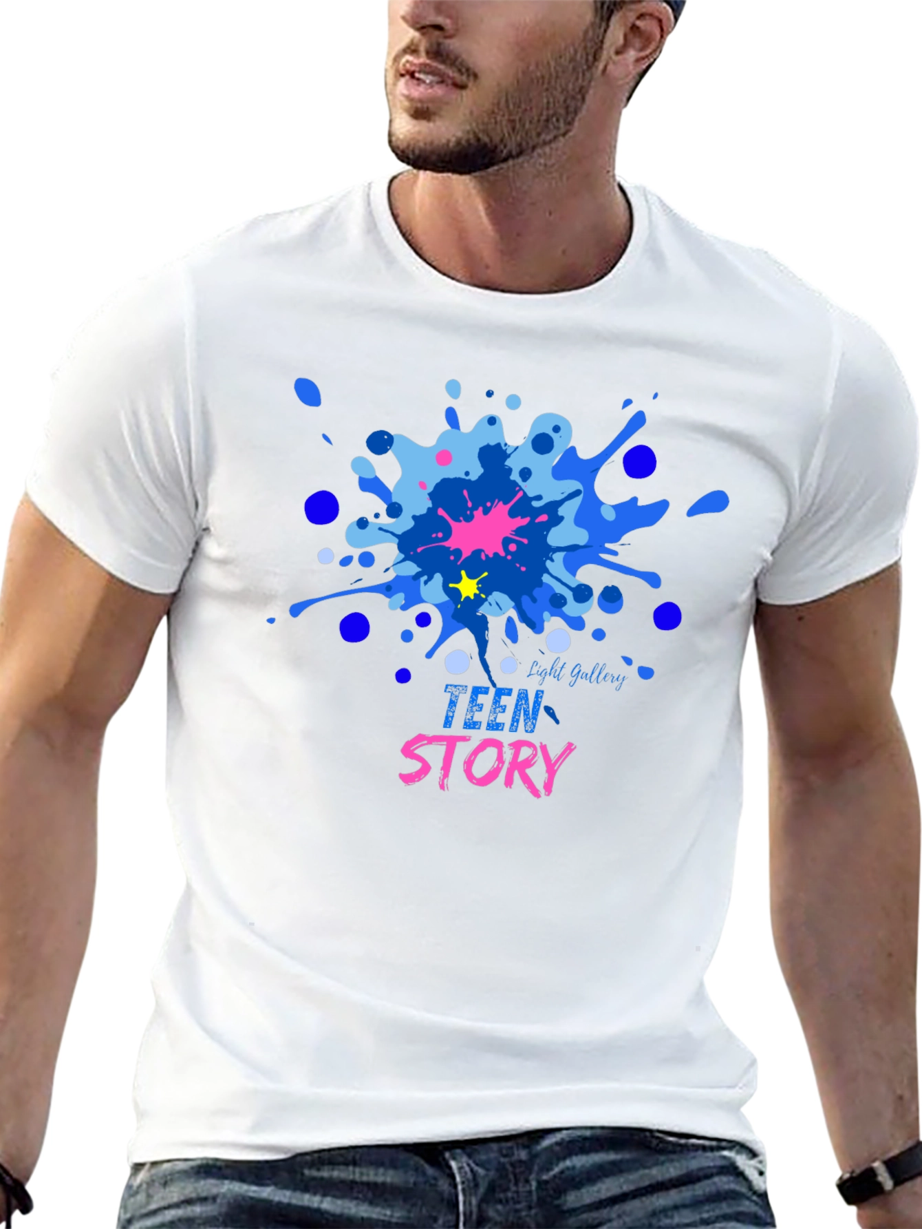 Teen Story Graphic Tee - Casual Cotton Shirt