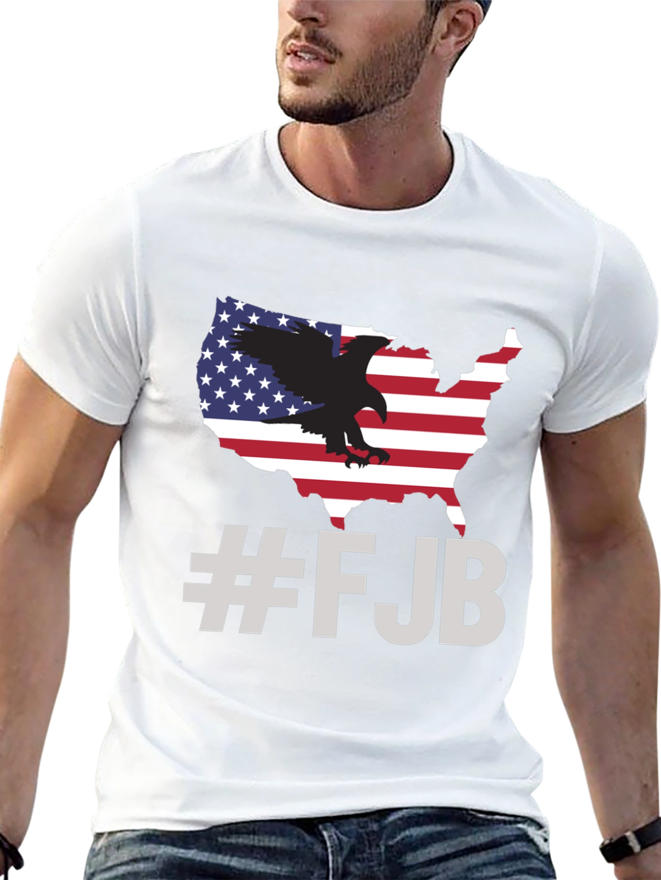 FJB Patriotic Eagle USA Flag T-Shirt