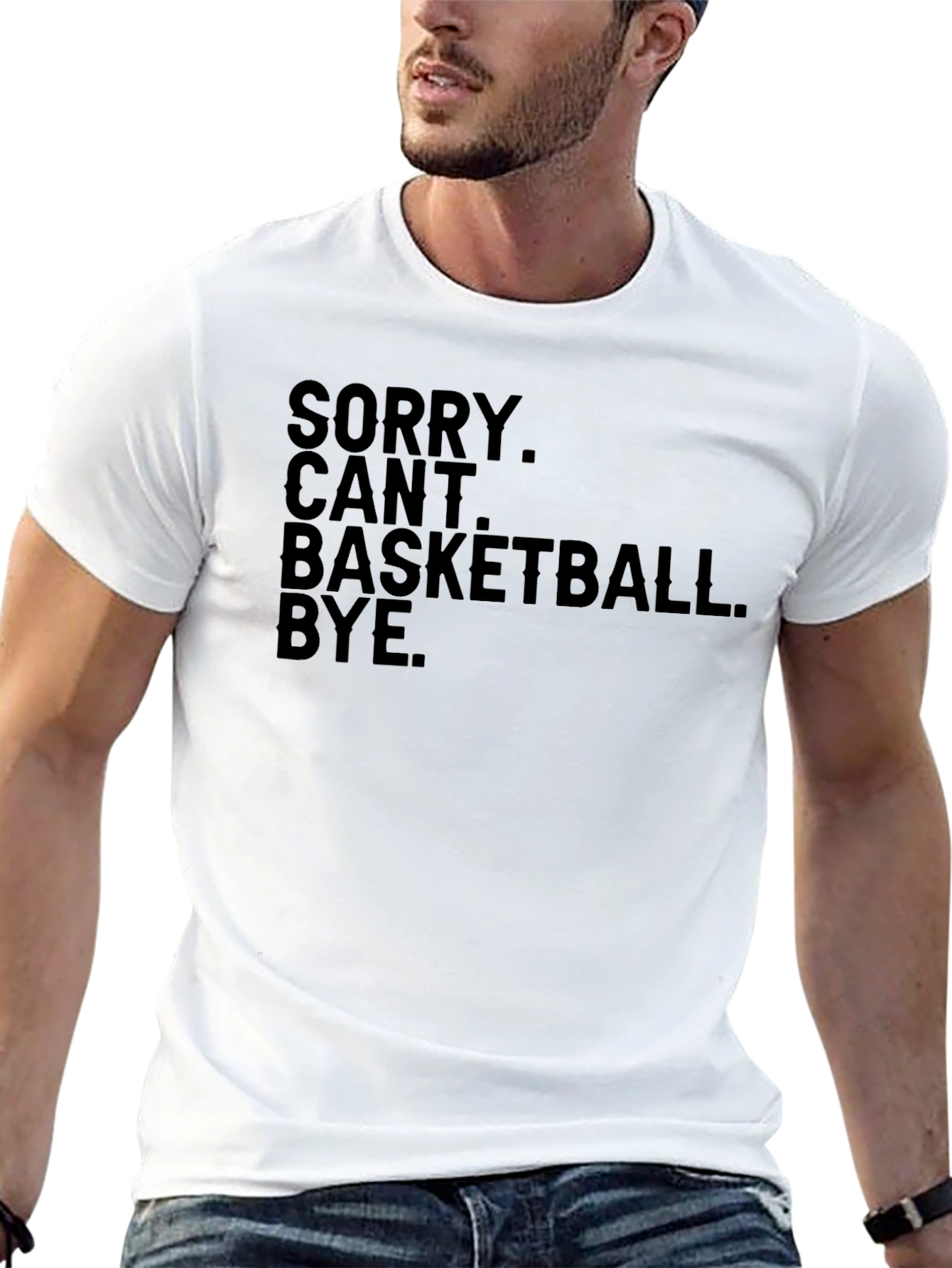 Funny Sorry Cant Basketball Bye Black T-Shirt