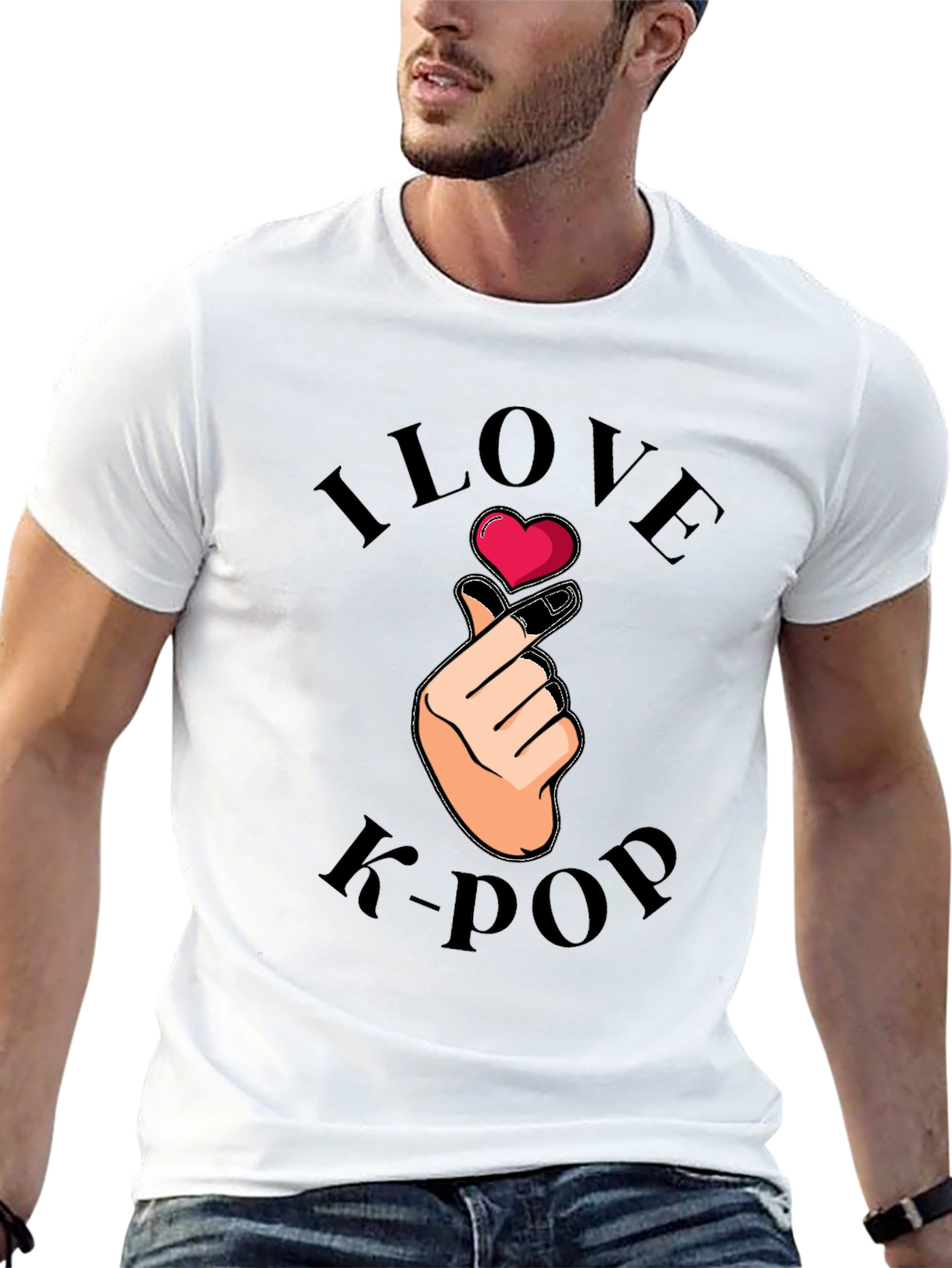 I Love K-Pop Heart Hand T-Shirt