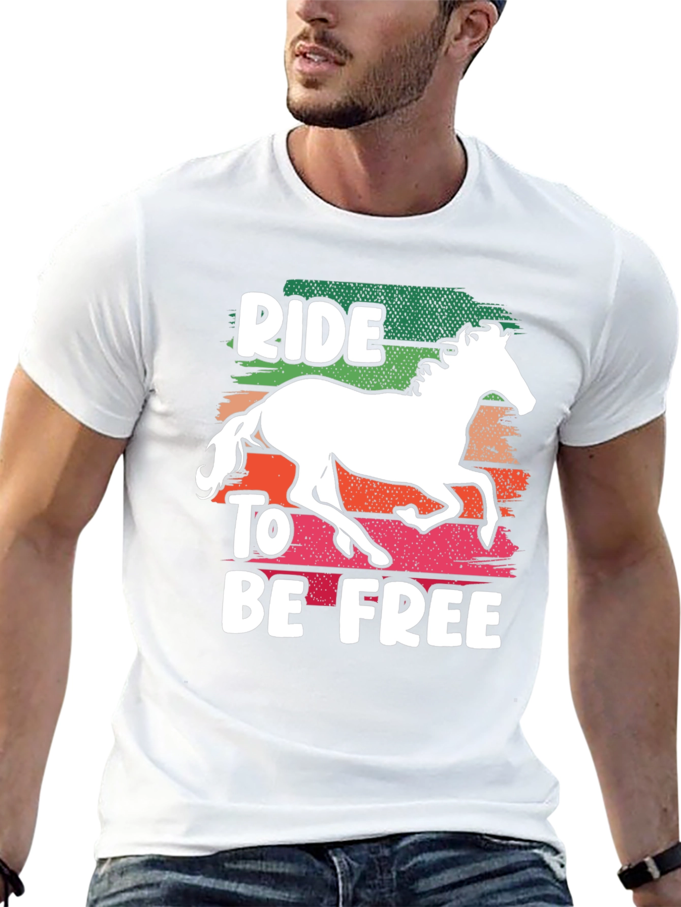 Ride to Be Free T-Shirt - Equestrian Design