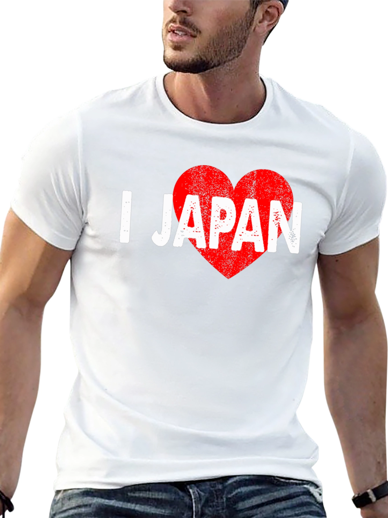 I Heart Japan T-Shirt - Black Distressed Print