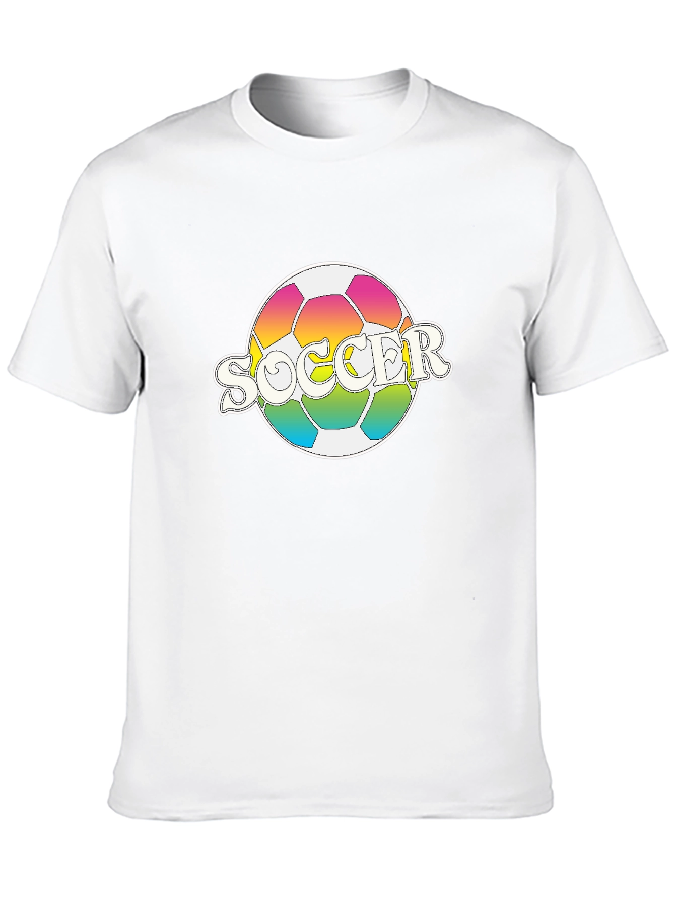 Rainbow Soccer Ball T-Shirt - Stylish Graphic Tee