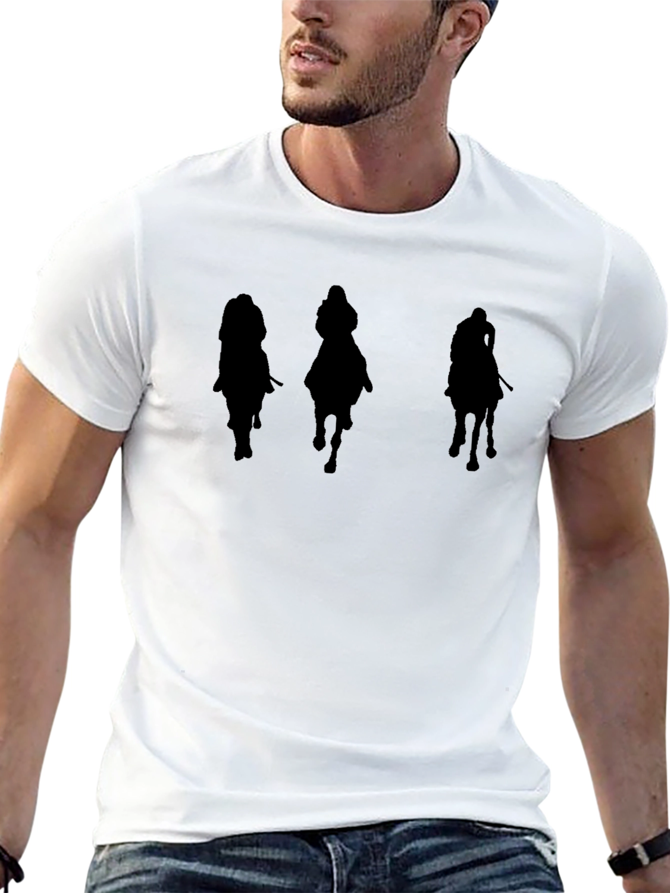 Riders Graphic Tee - Black Cotton Casual Shirt