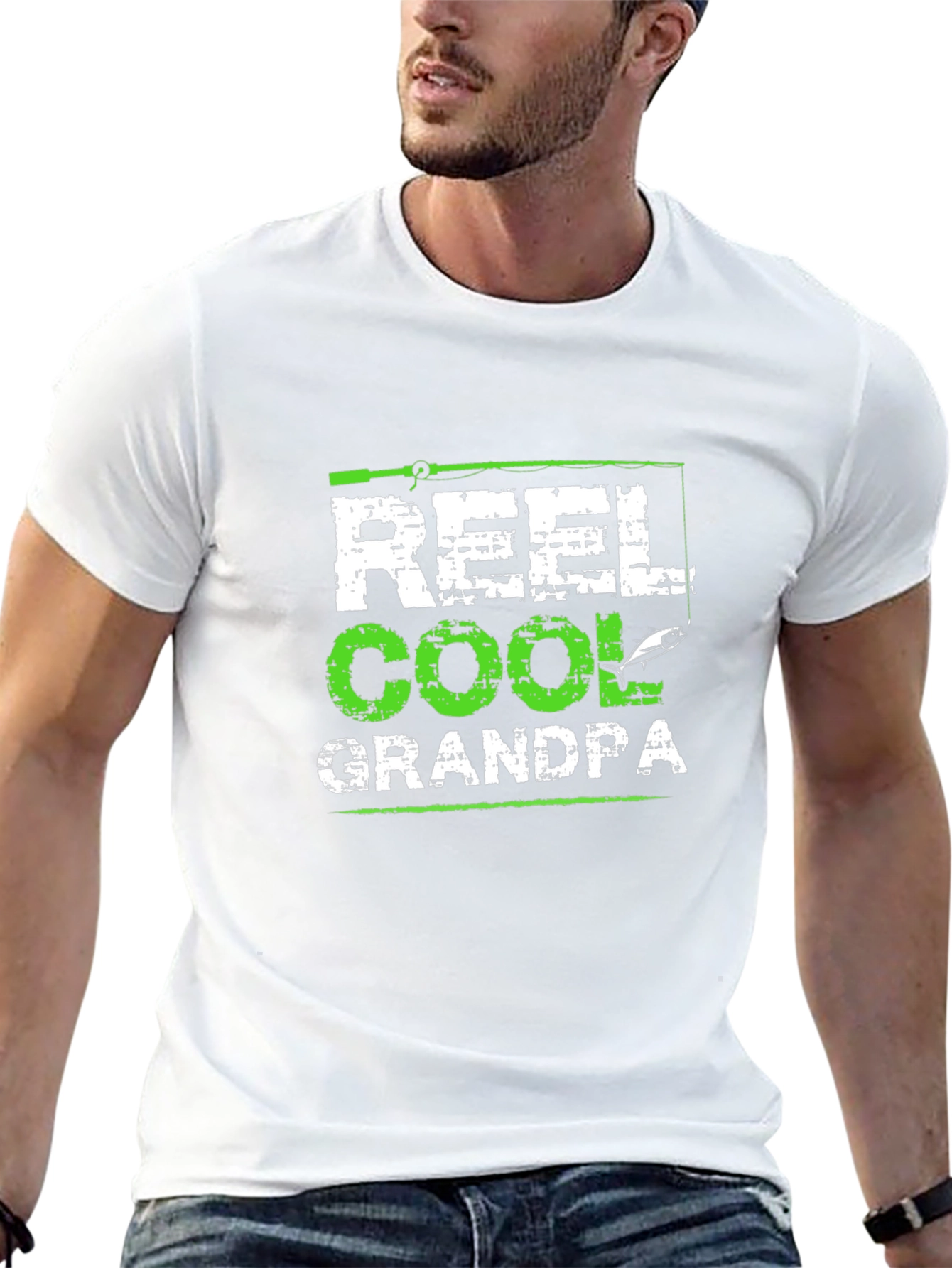 Reel Cool Grandpa Graphic T-Shirt - Novelty Tee