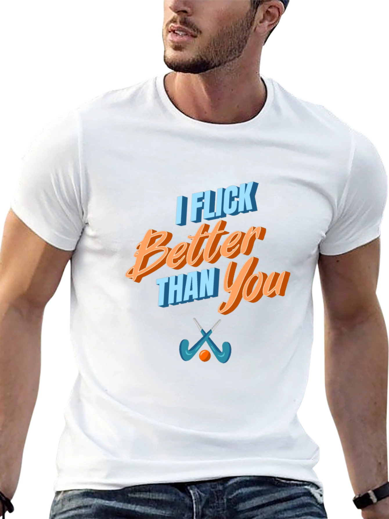 Funny I Flick Better Than You Hockey T-Shirt