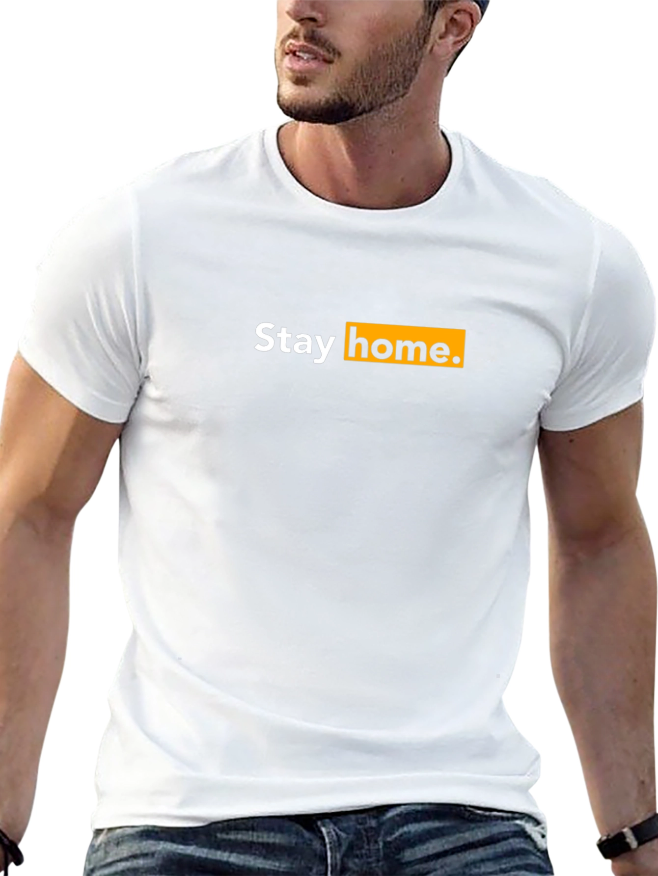 Stay Home T-Shirt - Classic Black Tee