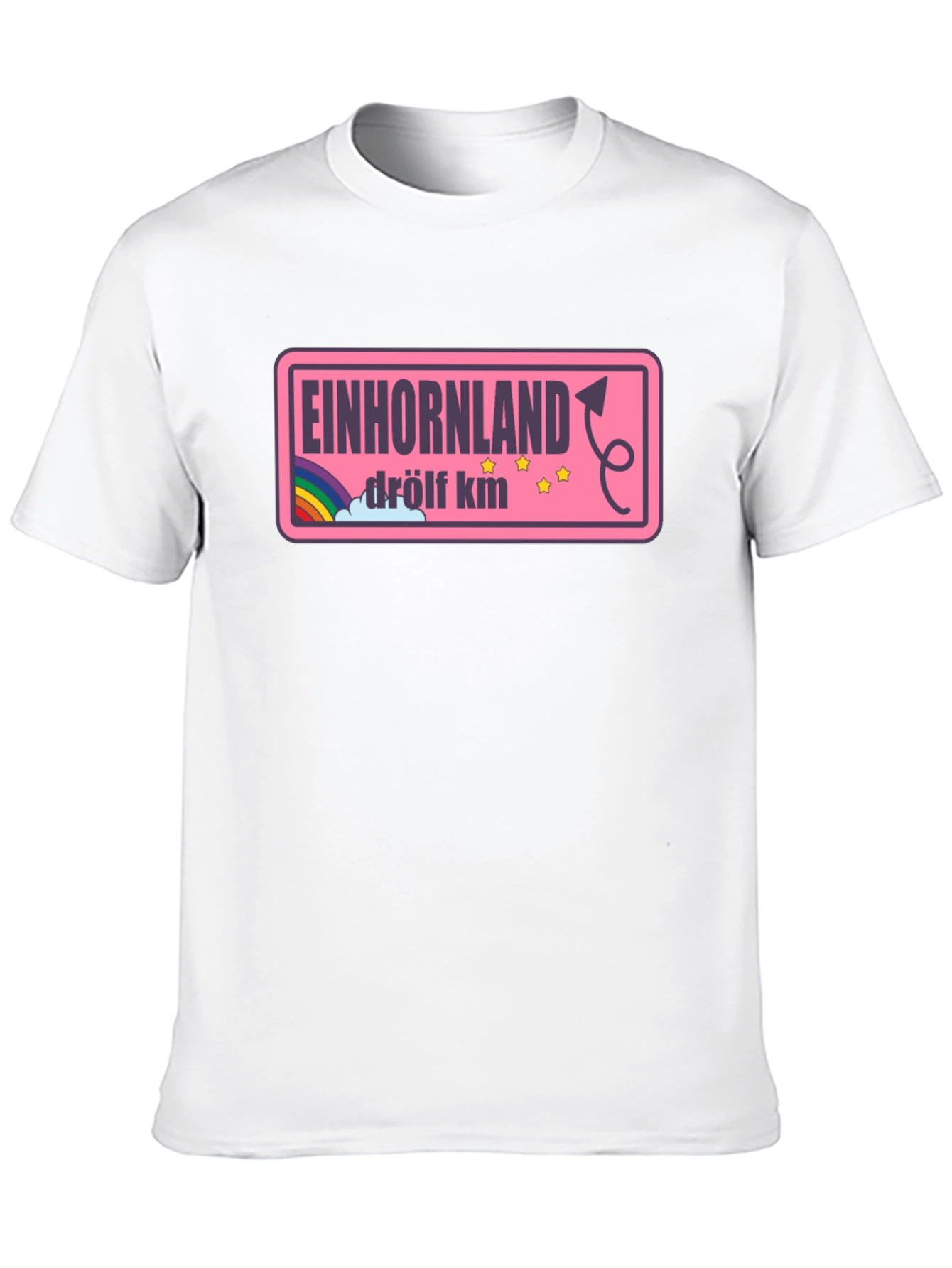 Einhornland Graphic T-Shirt - Drölf KM Black Tee
