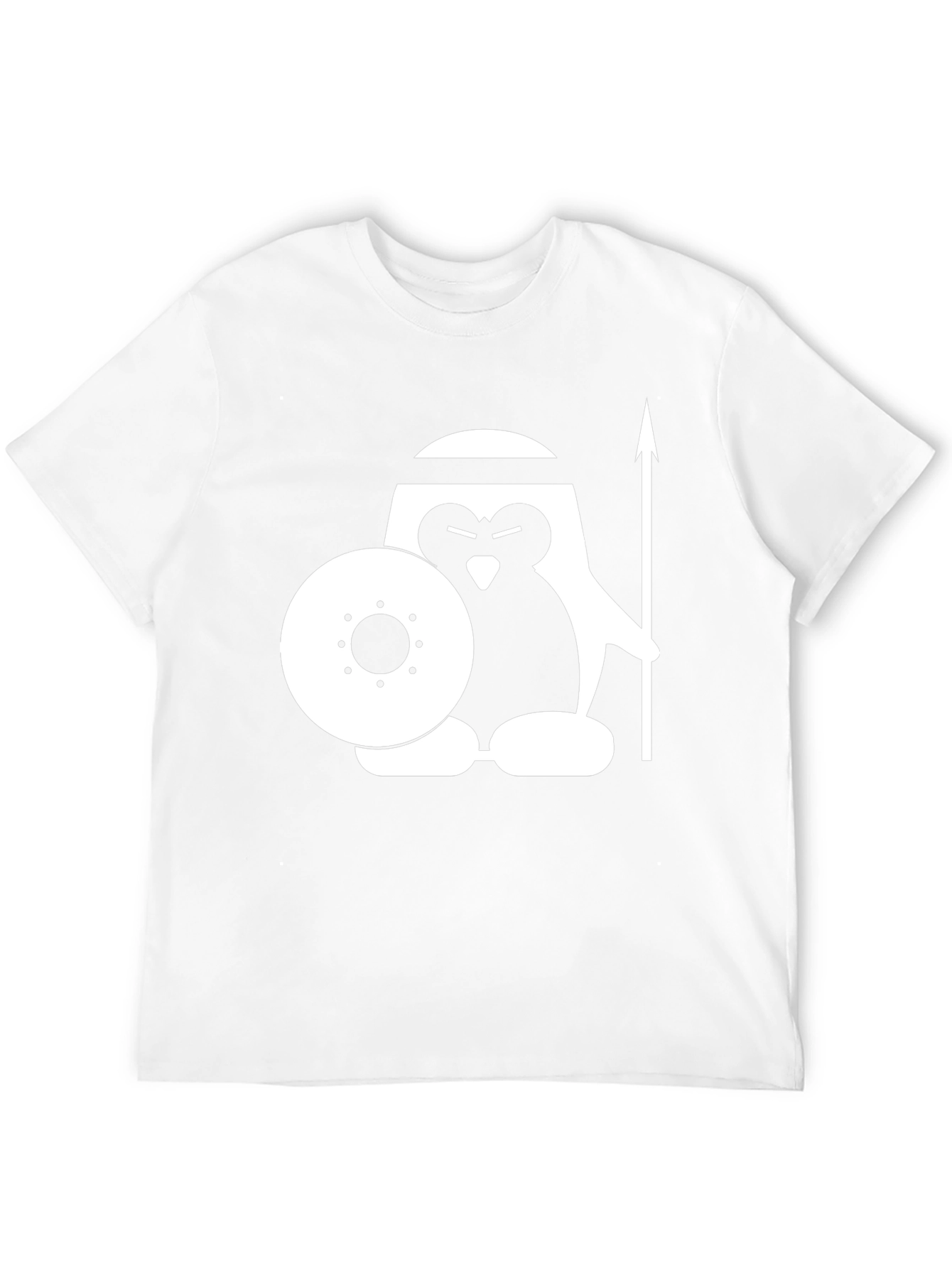 Warrior Penguin Graphic T-Shirt - Black Cotton Tee