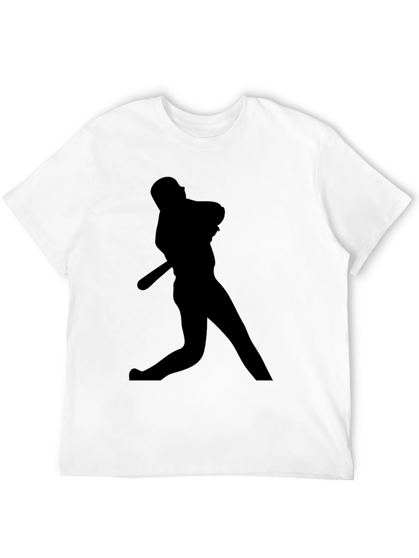 Baseball Silhouette Black T-Shirt