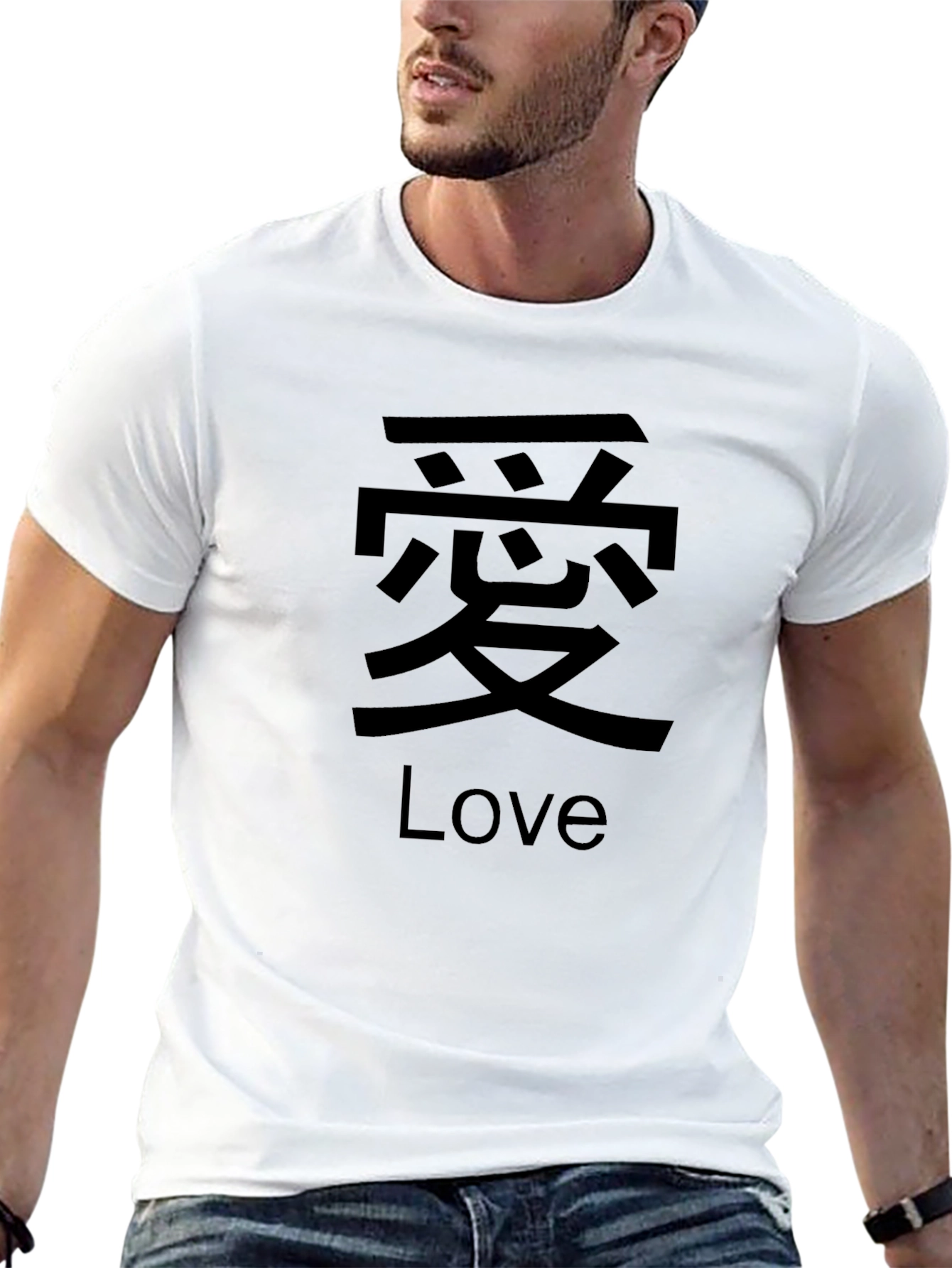 Love Kanji Graphic Black T-Shirt