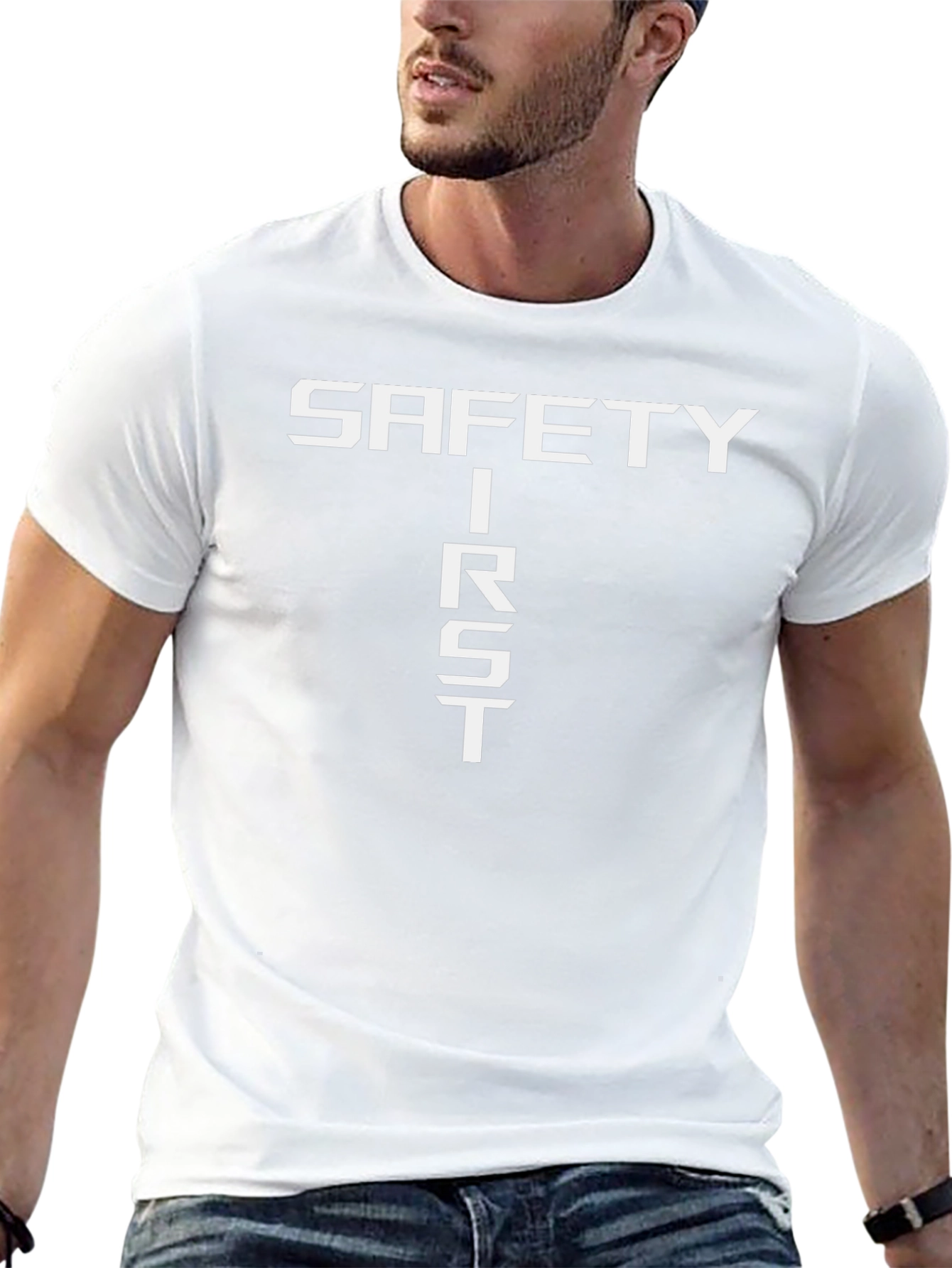 Safety First Graphic Black T-Shirt