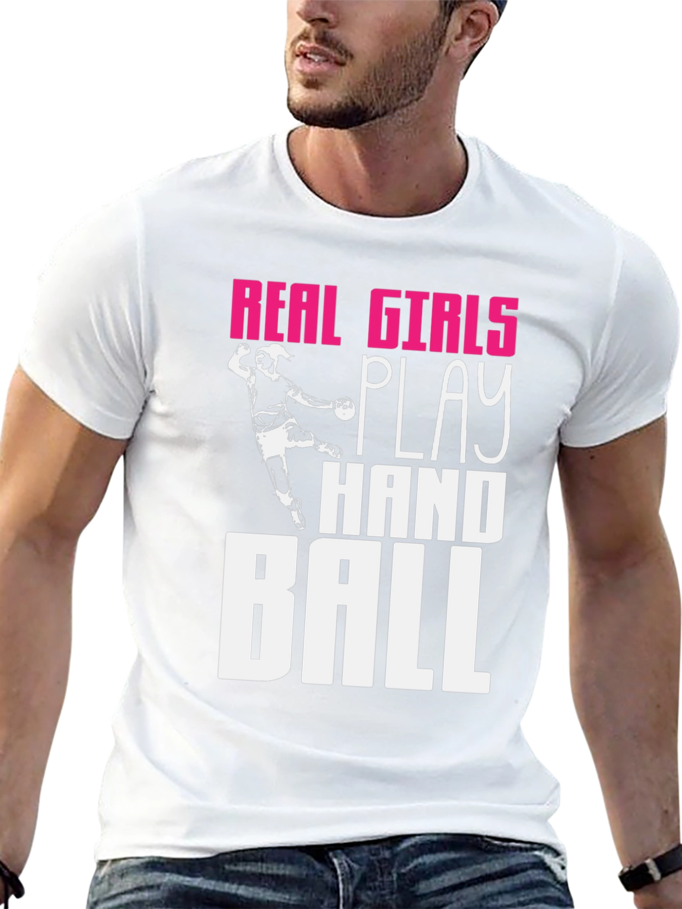 Real Girls Play Handball T-Shirt Graphic Tee