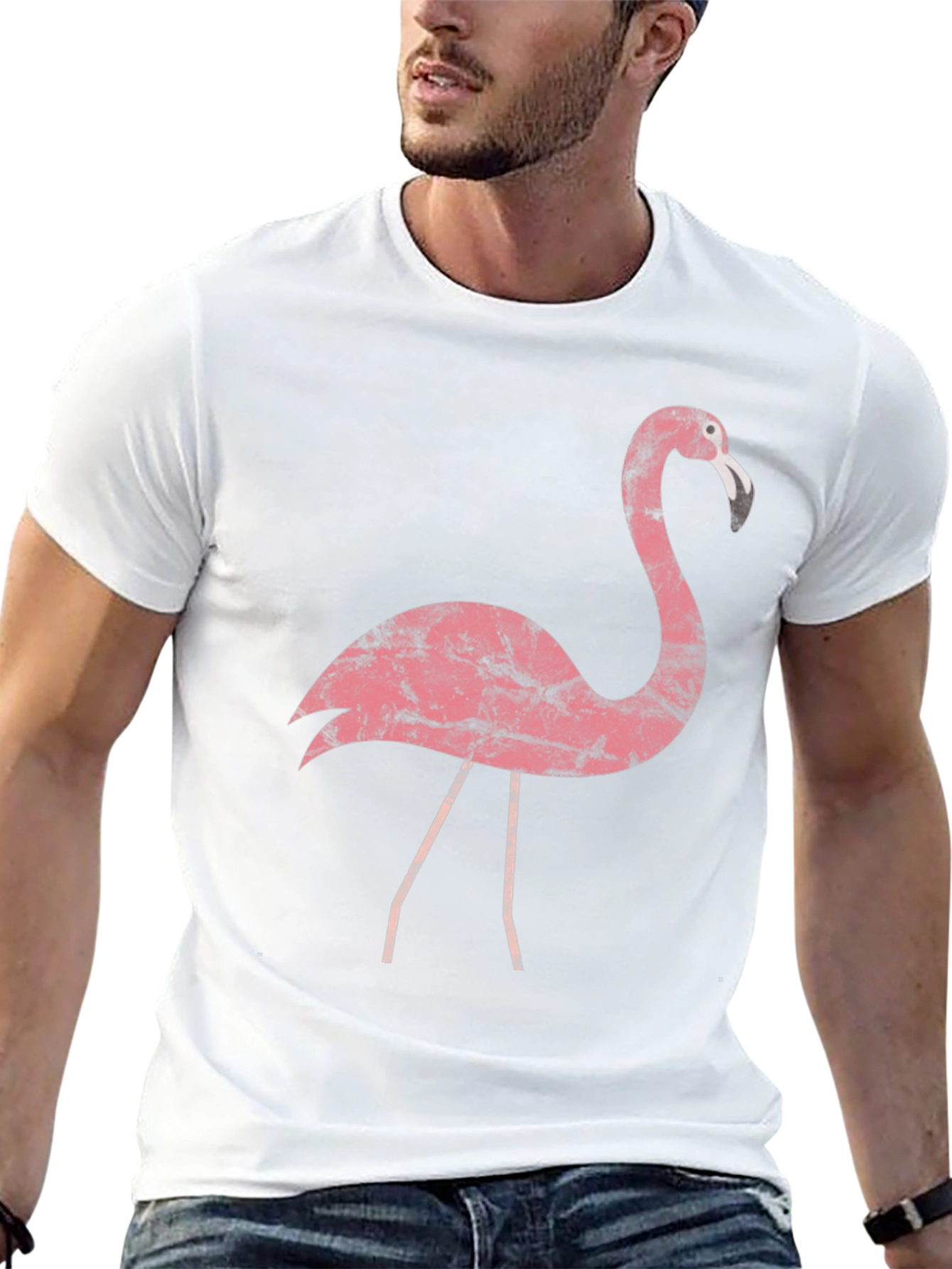 Pink Flamingo Graphic Tee - Trendy Casual Top