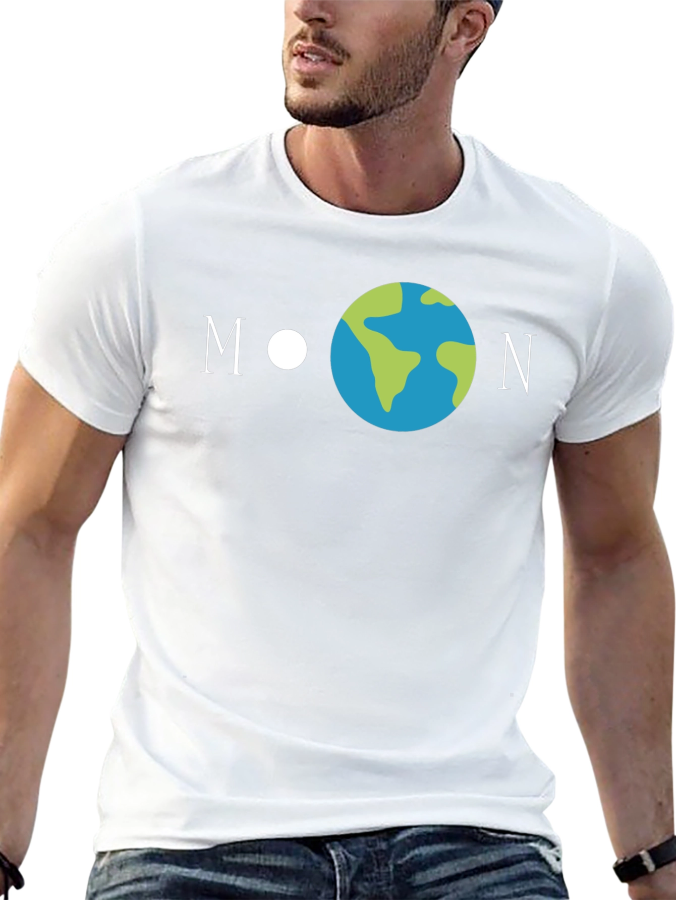 Earth Moon Graphic T-Shirt - Planet Lover Tee