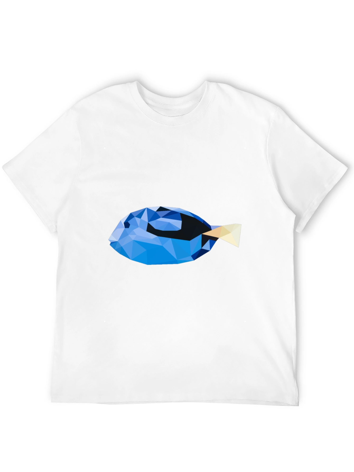 Geometric Blue Tang Fish Graphic T-Shirt