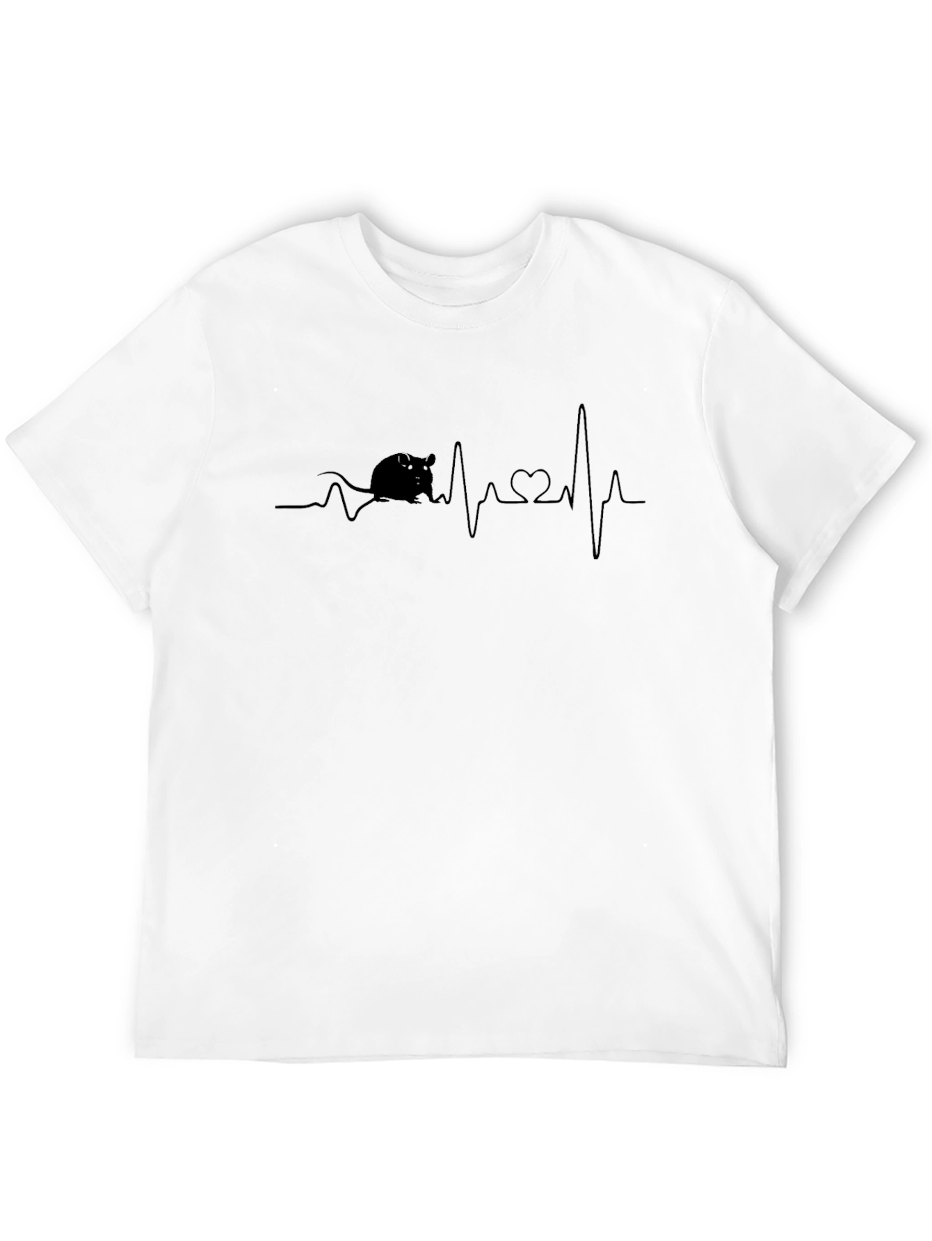 Rat Heartbeat T-Shirt - Pet Lover ECG Tee