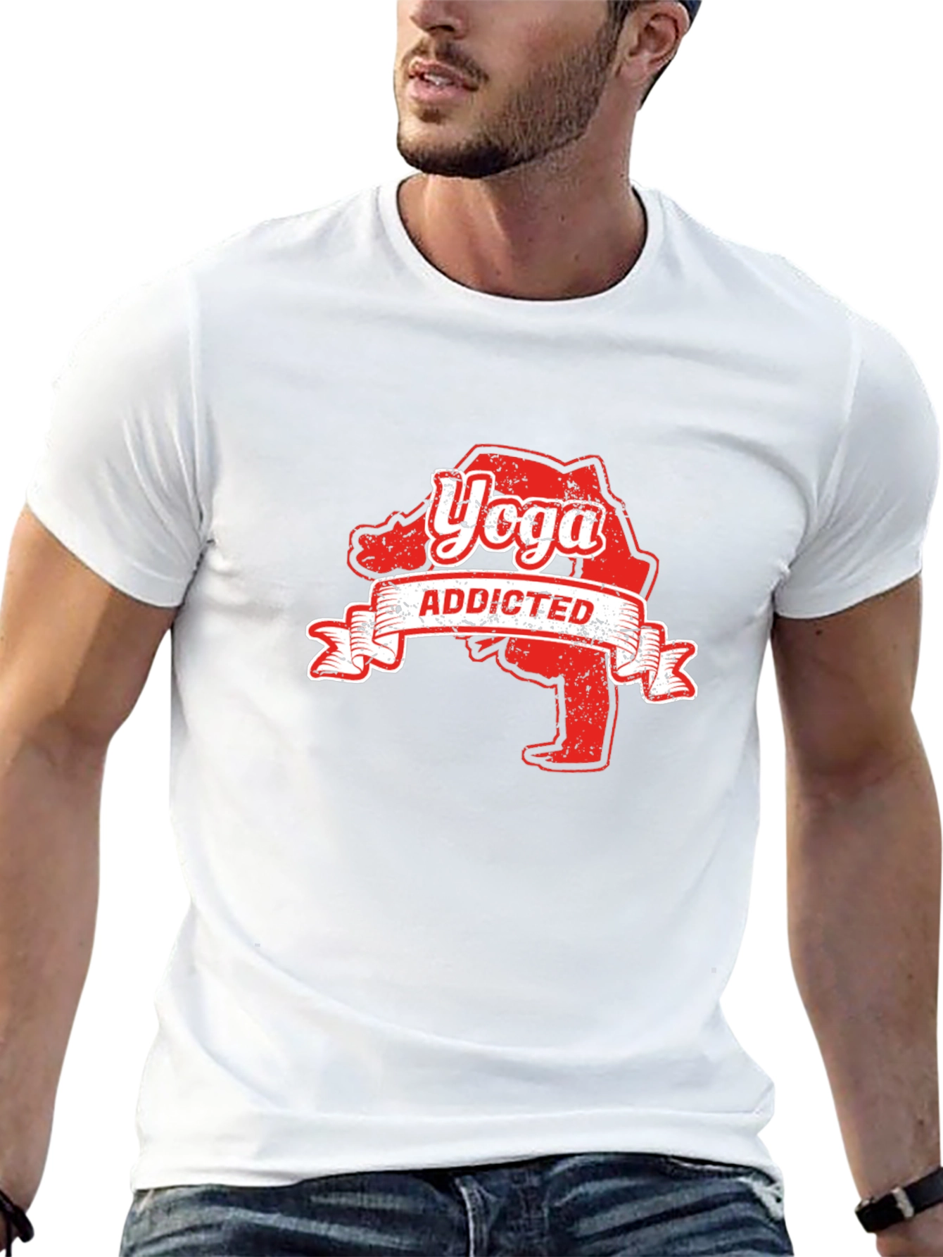 Yoga Addicted Black Graphic Tee