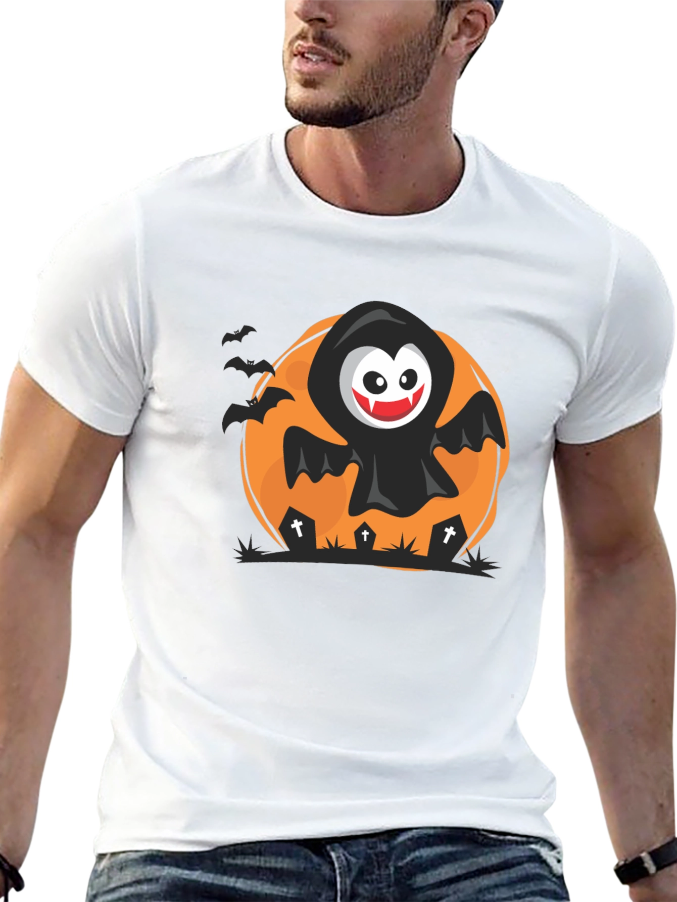 Halloween Cartoon Character Graphic T-Shirt
