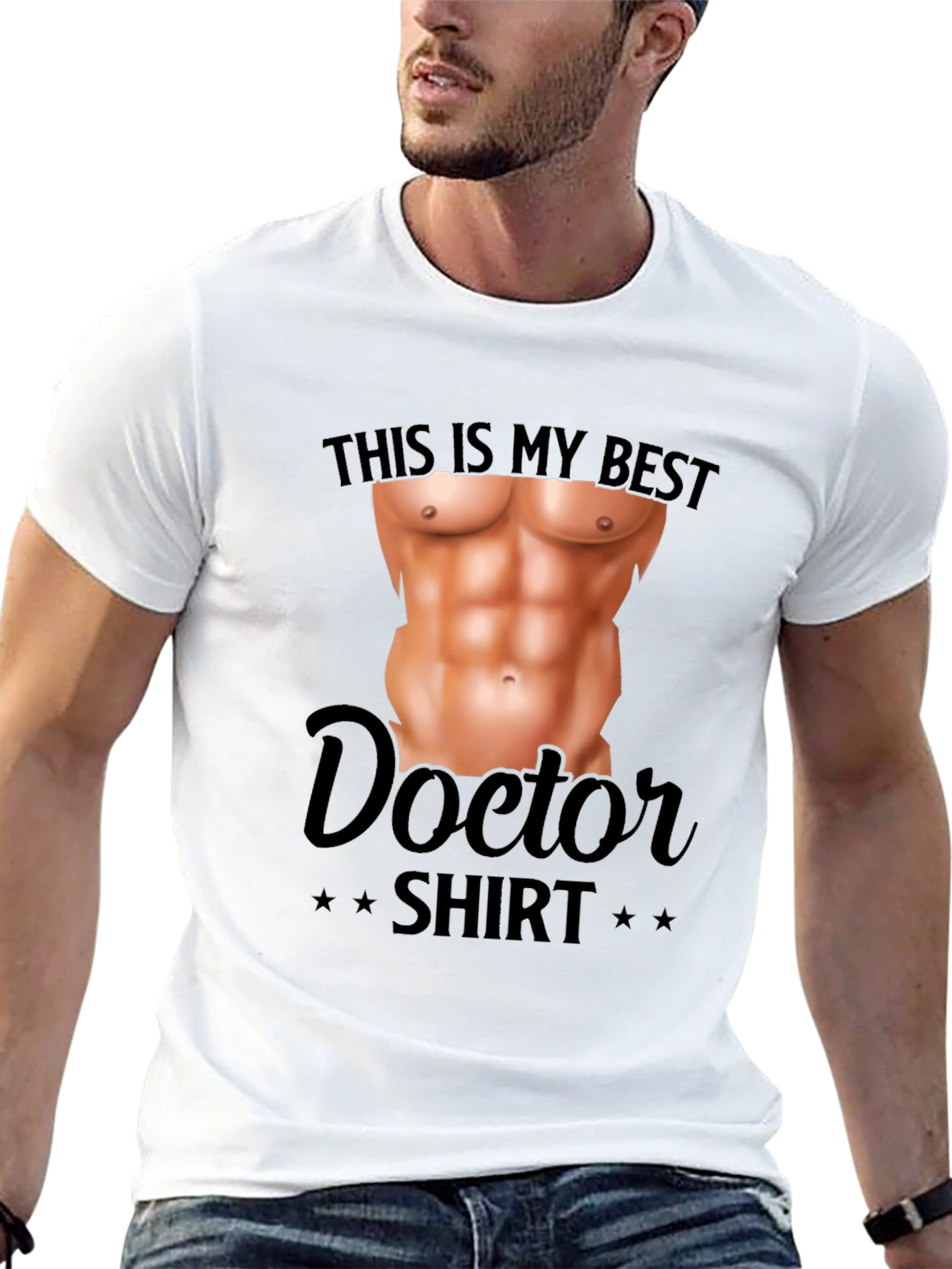 Funny Doctor Shirt - Fake Abs T-Shirt