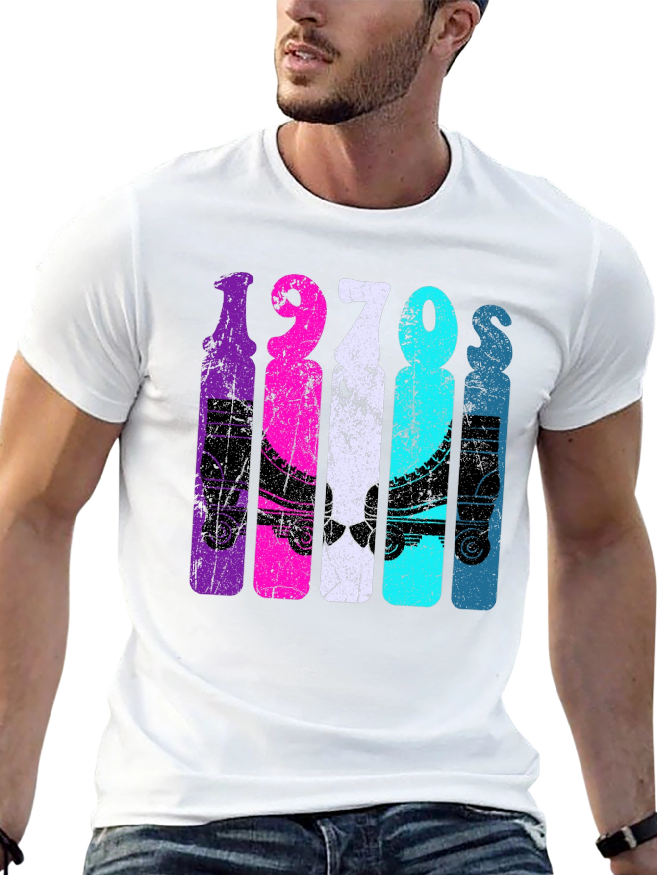 Retro 1970s Roller Skate T-Shirt