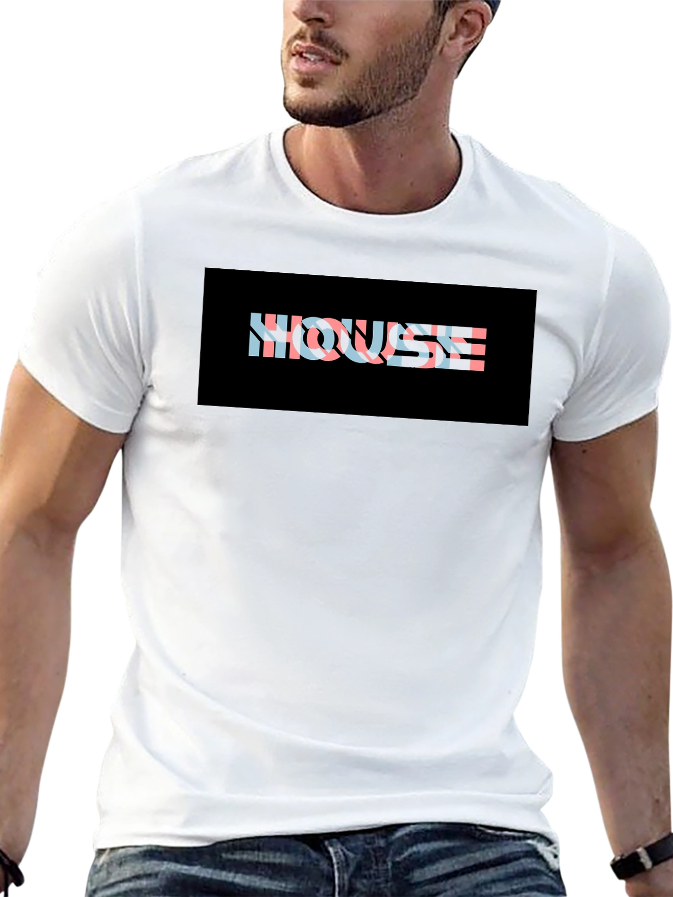 Black HOUSE Graphic Print T-Shirt