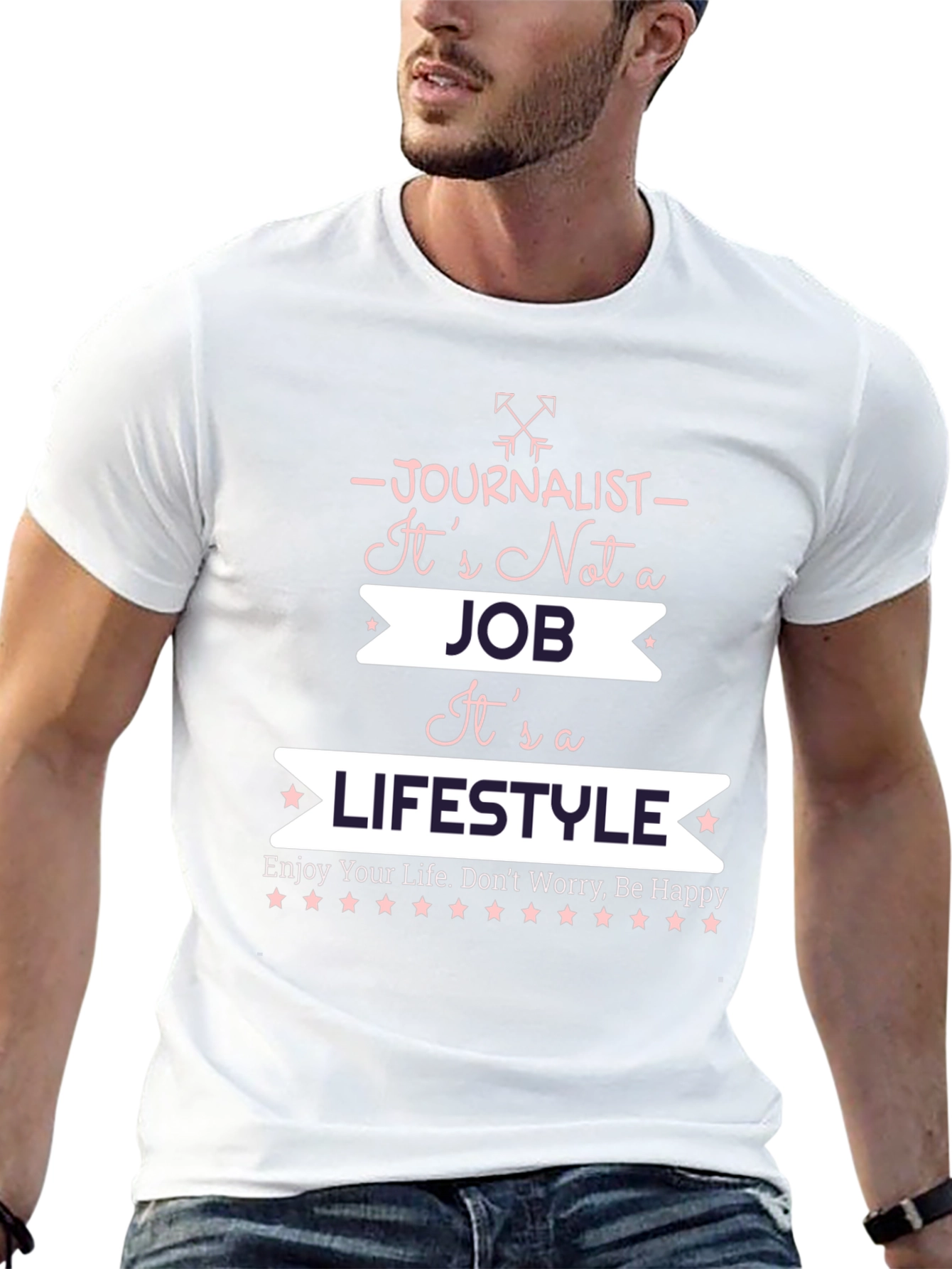 Journalist Lifestyle Graphic T-Shirt - Black