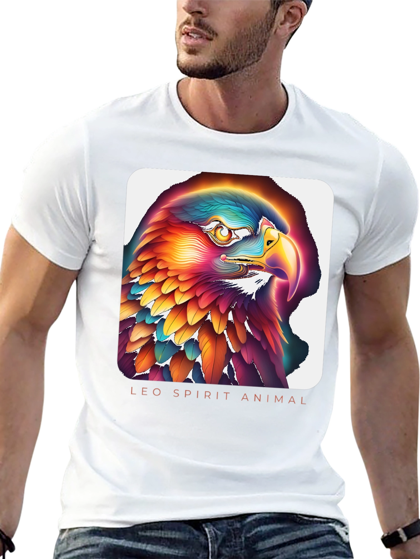 Leo Spirit Animal Eagle Graphic T-Shirt