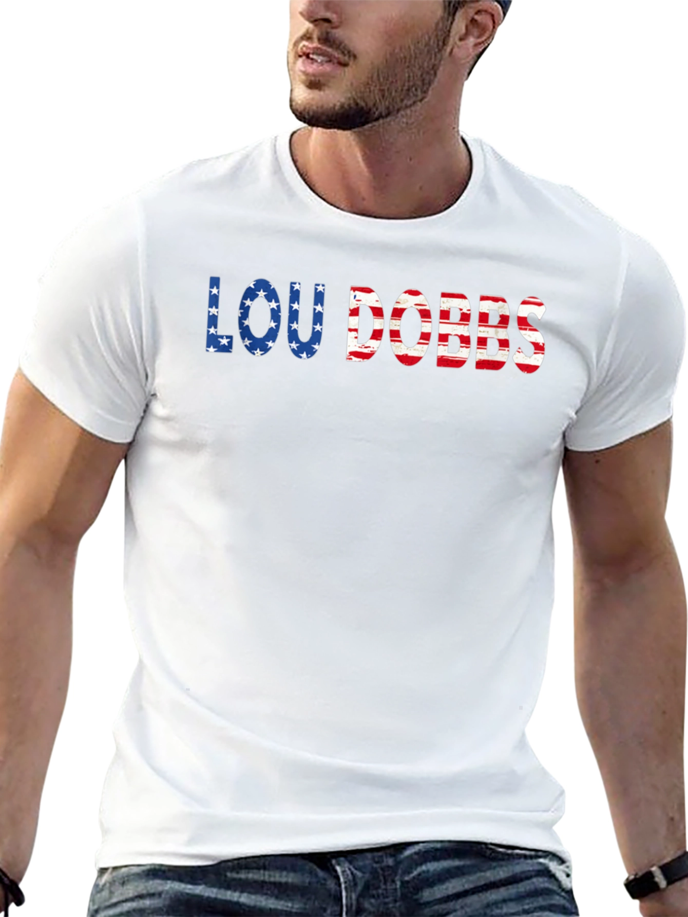 Lou Dobbs Patriotic USA Flag T-Shirt